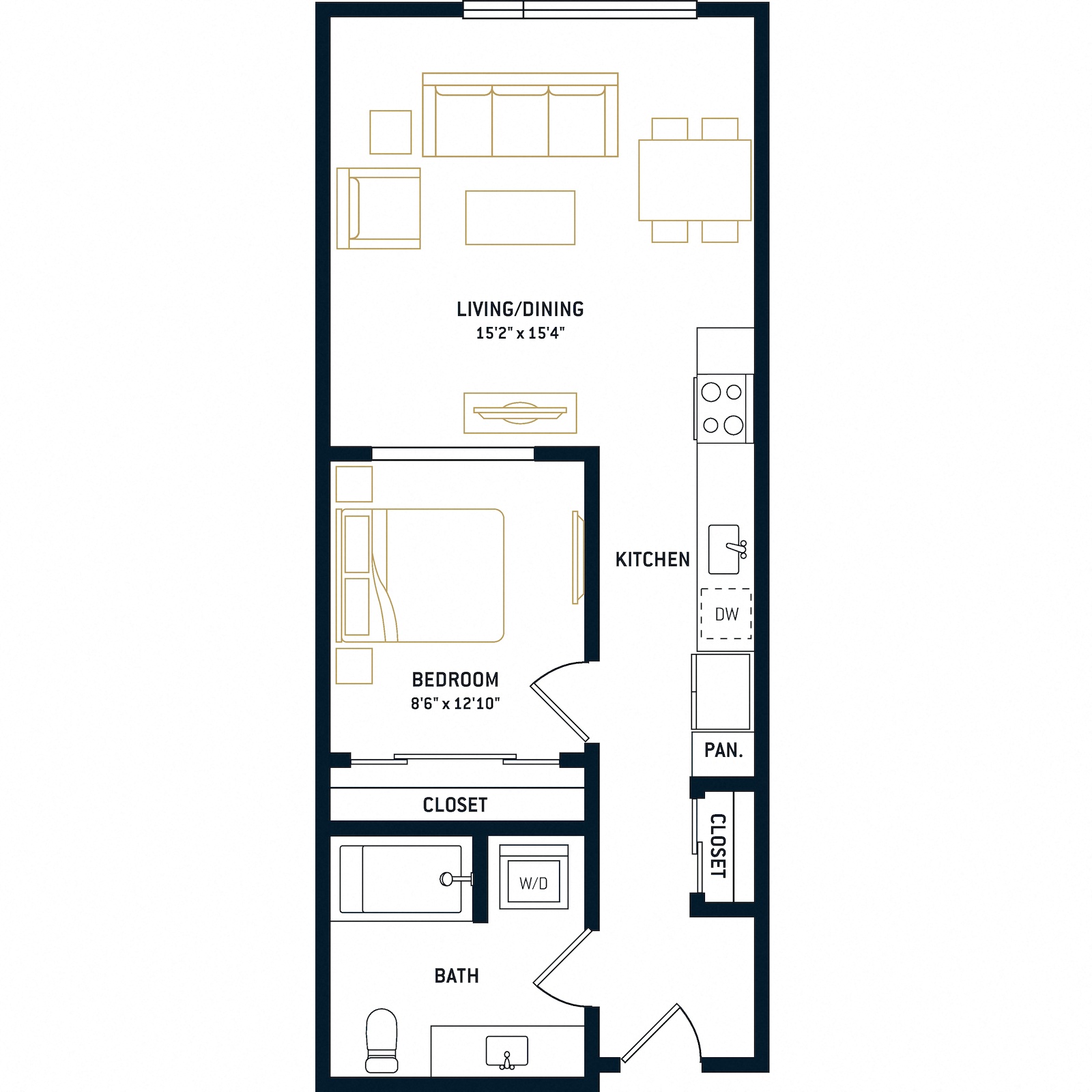 Floor plan layout diagram for A6