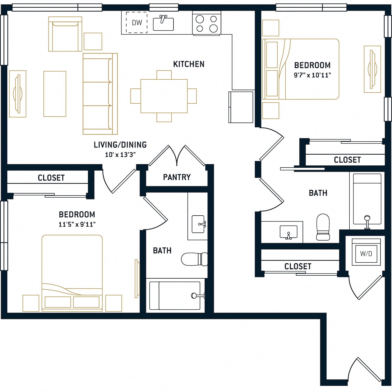 Floor plan layout diagram for B2