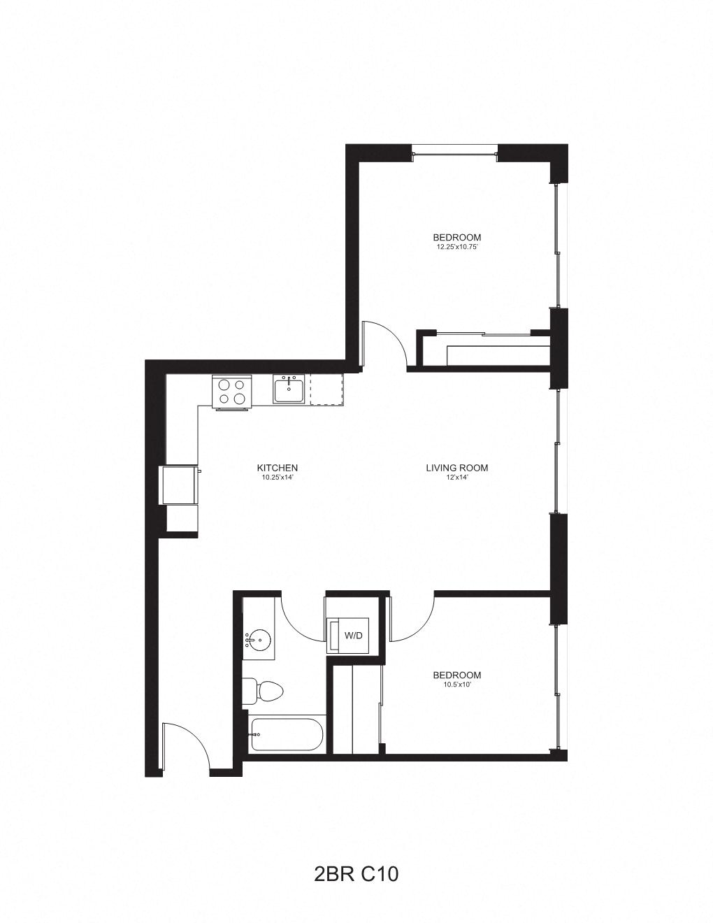 Floor plan layout diagram for C10