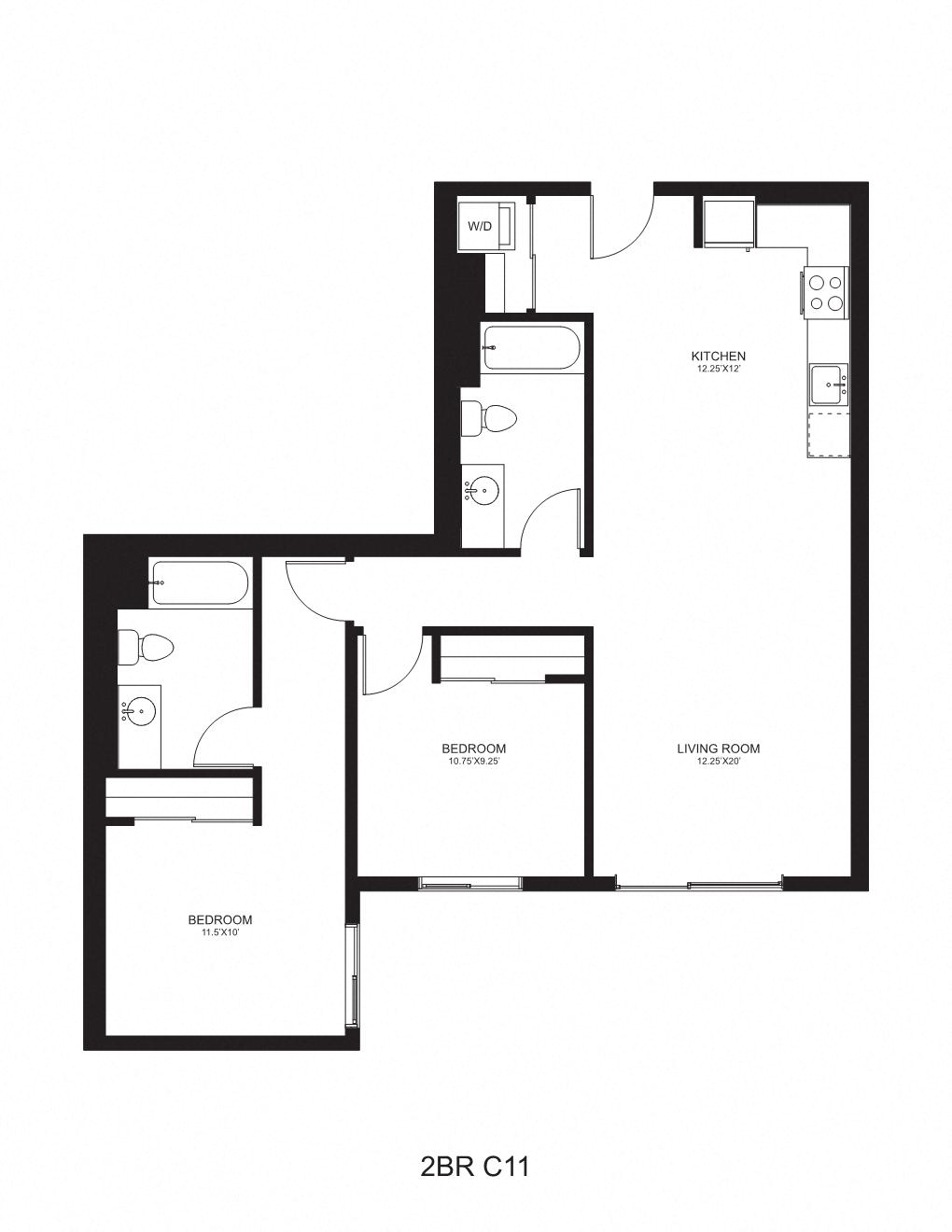 Floor plan layout diagram for C11