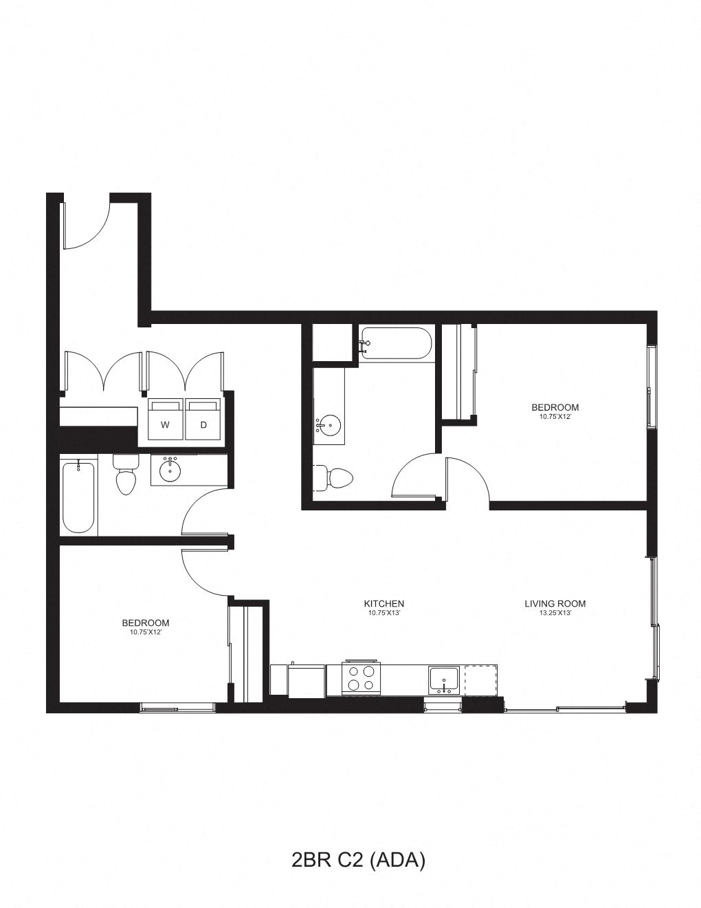 Floor plan layout diagram for C2