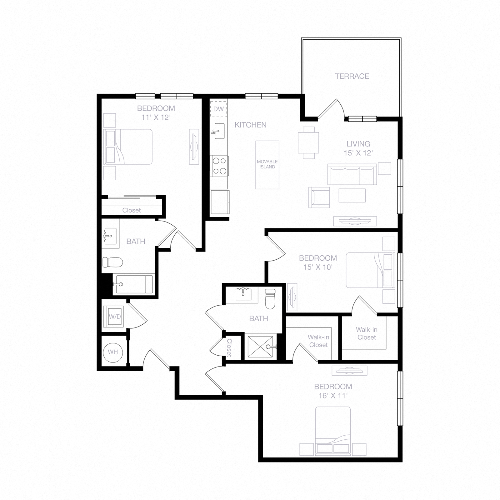 Floor plan layout diagram for C2