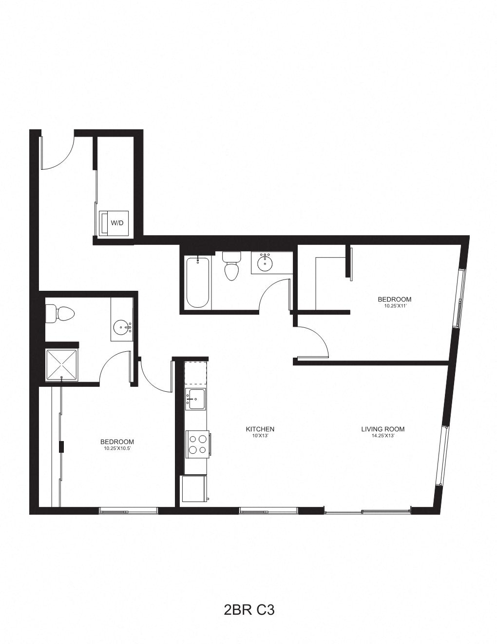 Floor plan layout diagram for C3