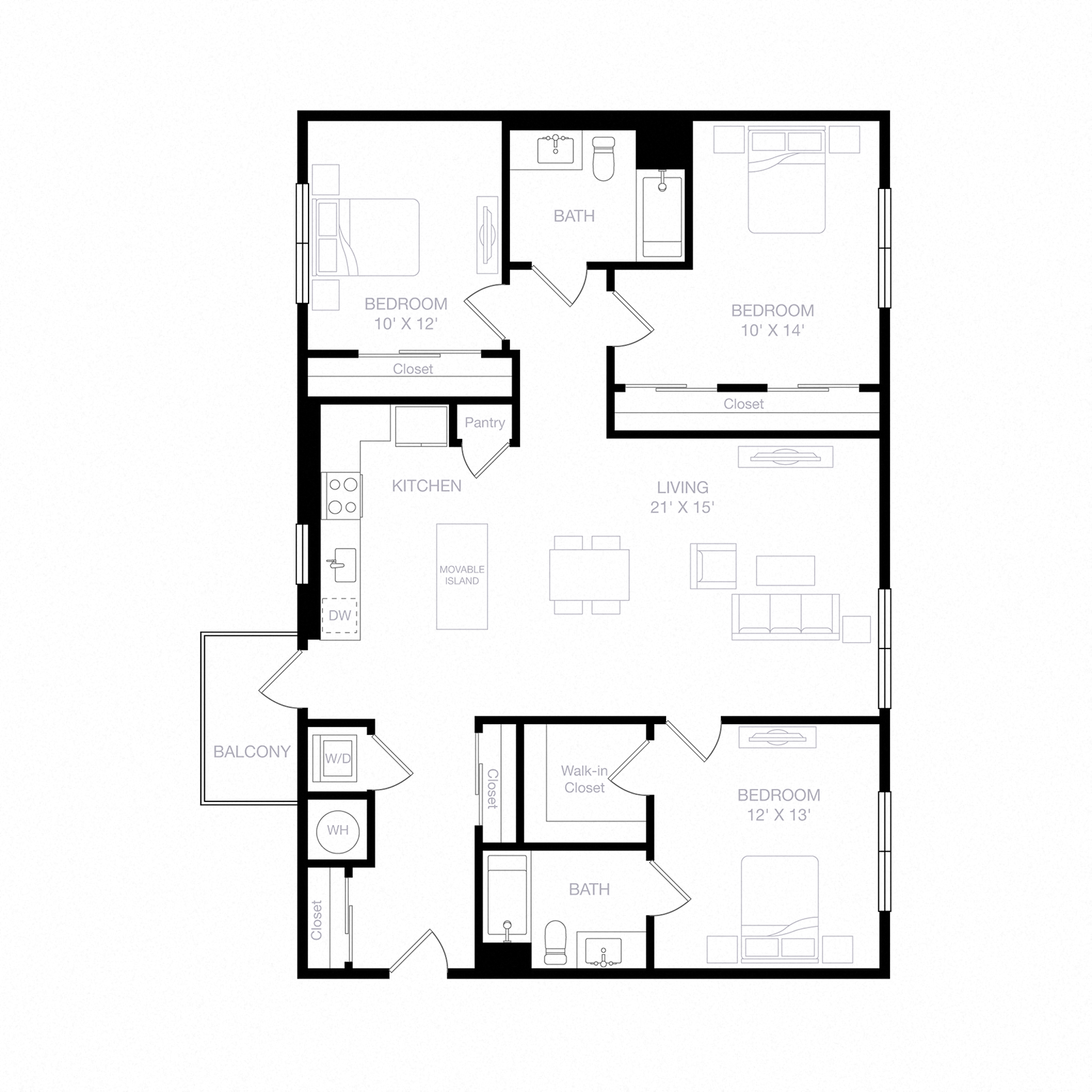 Floor plan layout diagram for C3