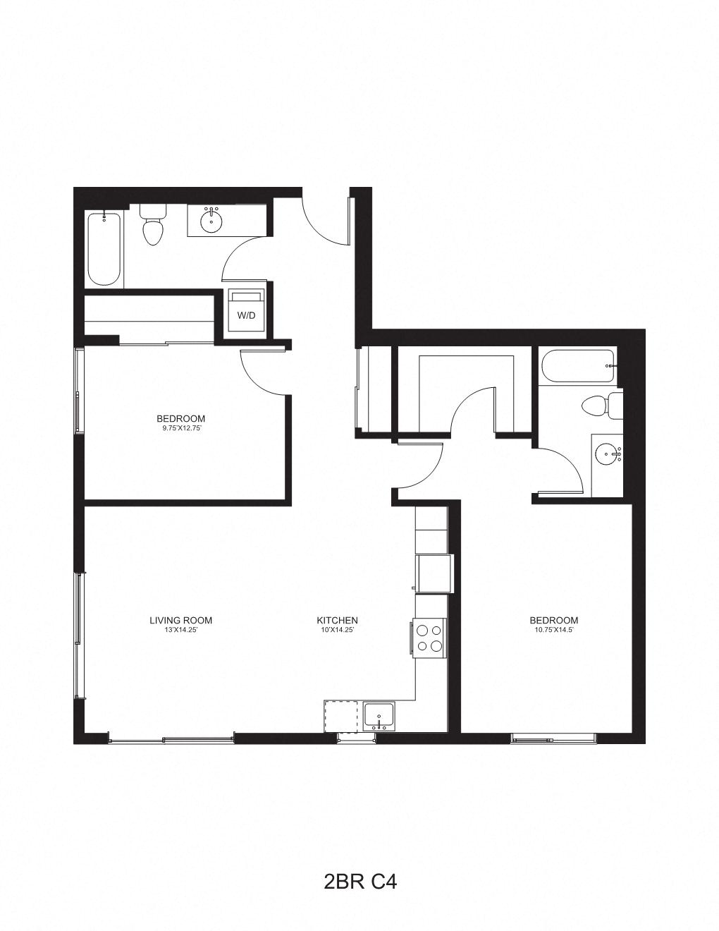 Floor plan layout diagram for C4