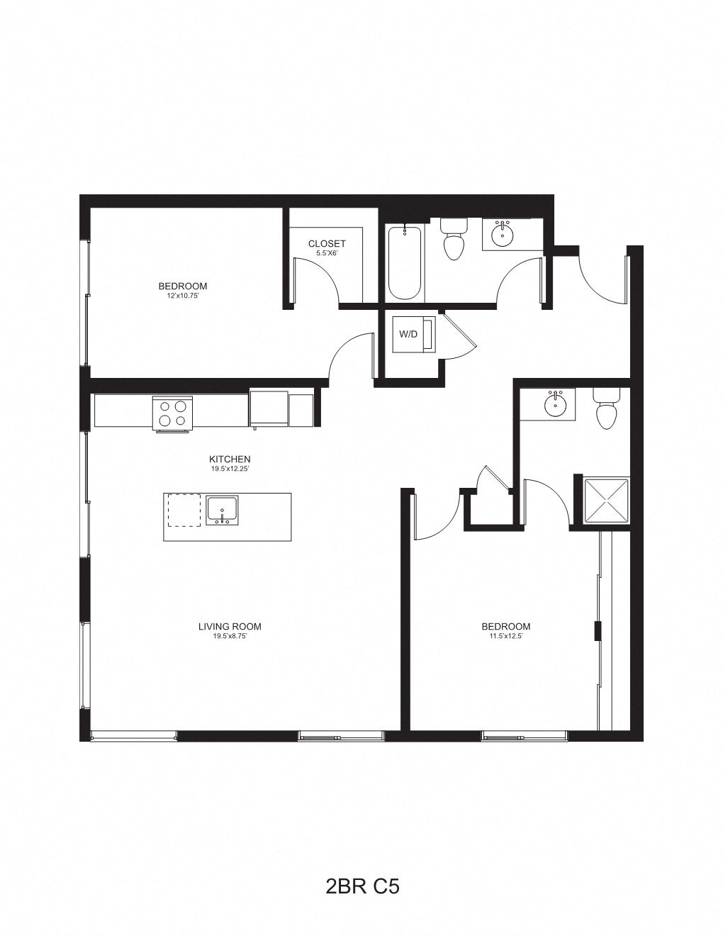 Floor plan layout diagram for C5