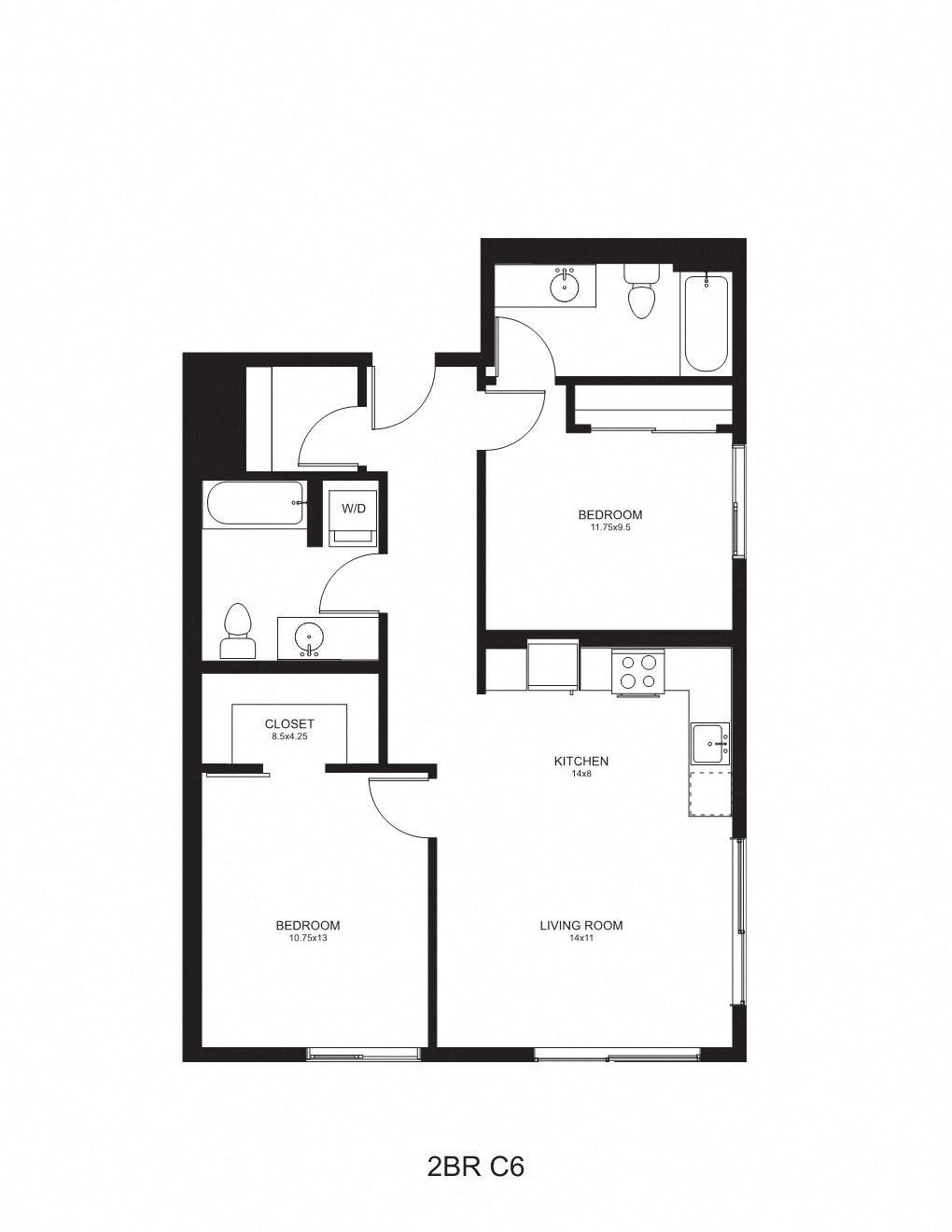 Floor plan layout diagram for C6