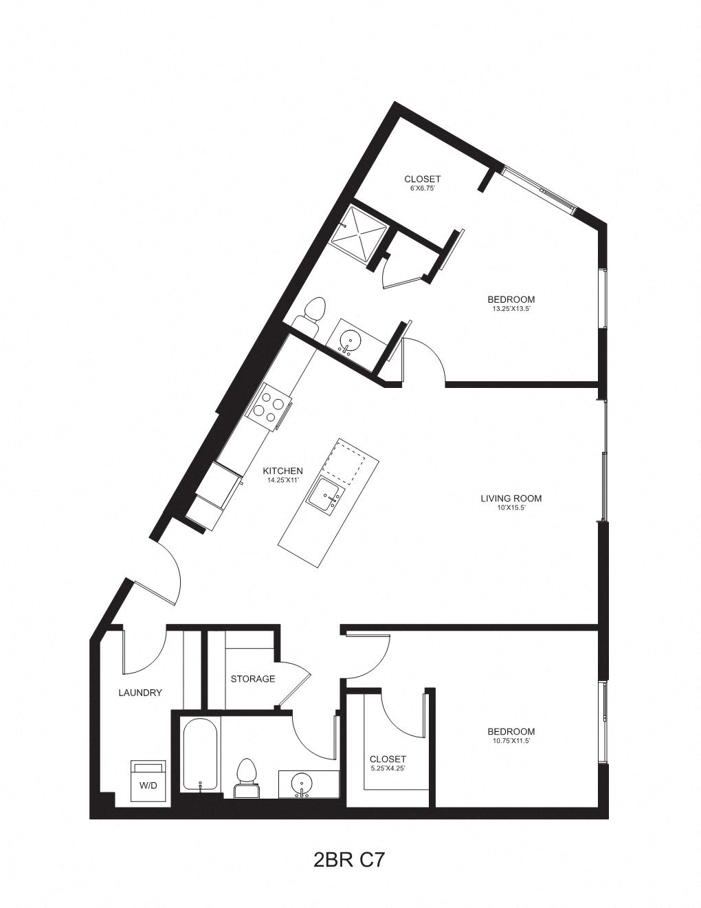 Floor plan layout diagram for C7