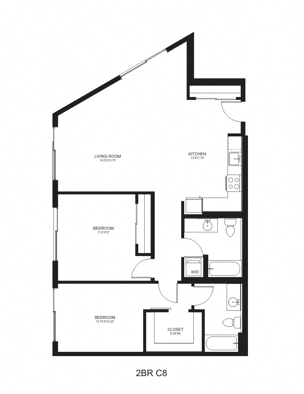 Floor plan layout diagram for C8