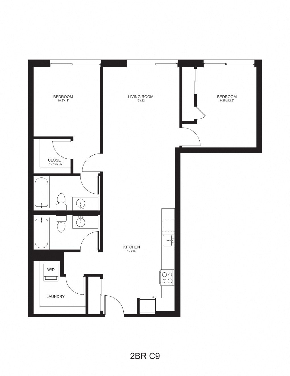 Floor plan layout diagram for C9