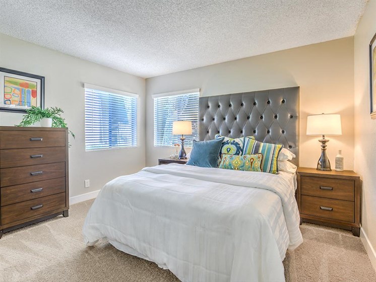 Beautiful Bright Bedroom With Wide Windows at The Ashton, Corona, California