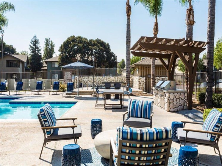 pool seating at The Ashton, California