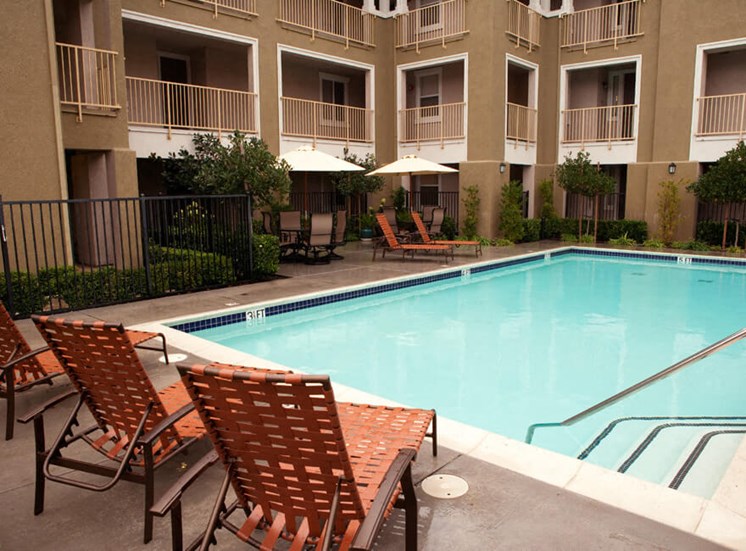 resident pool and lounge chairs