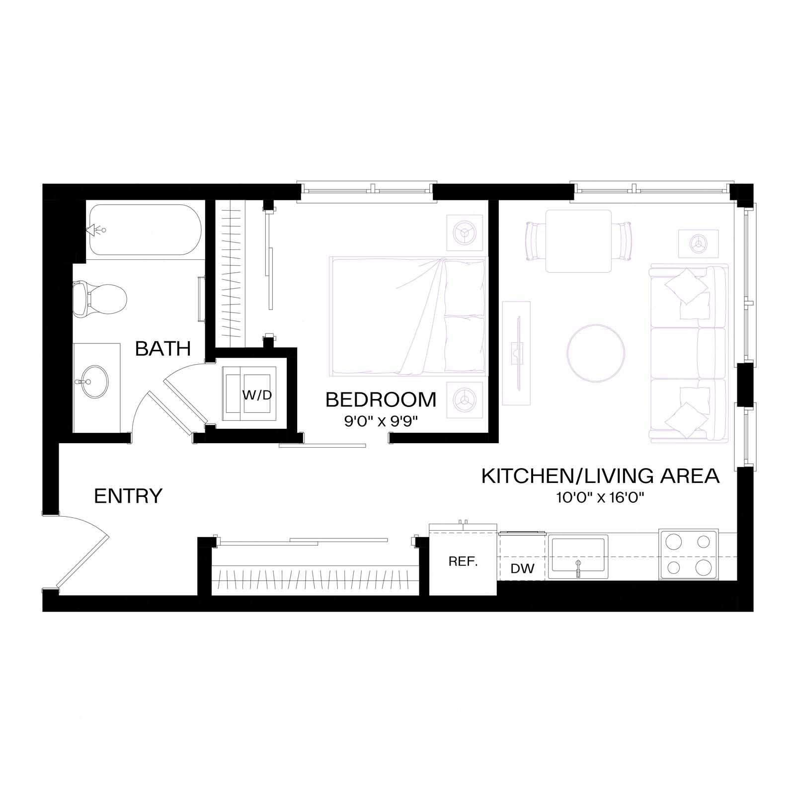 Floor plan layout diagram for A1