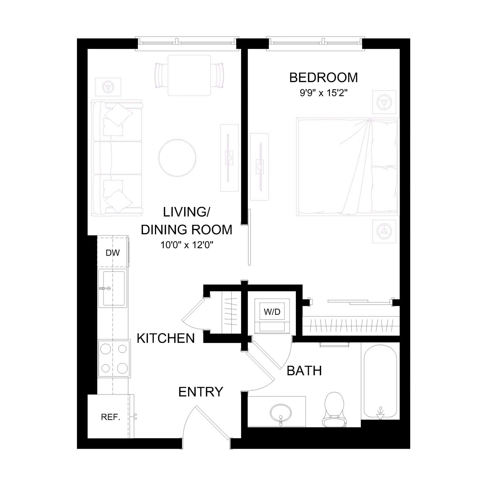 Floor plan layout diagram for A2