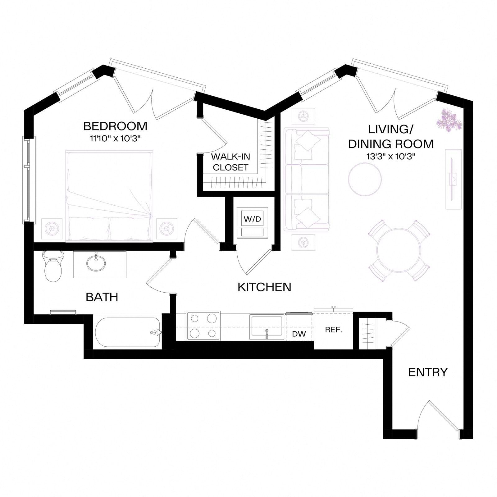 Floor plan layout diagram for A5