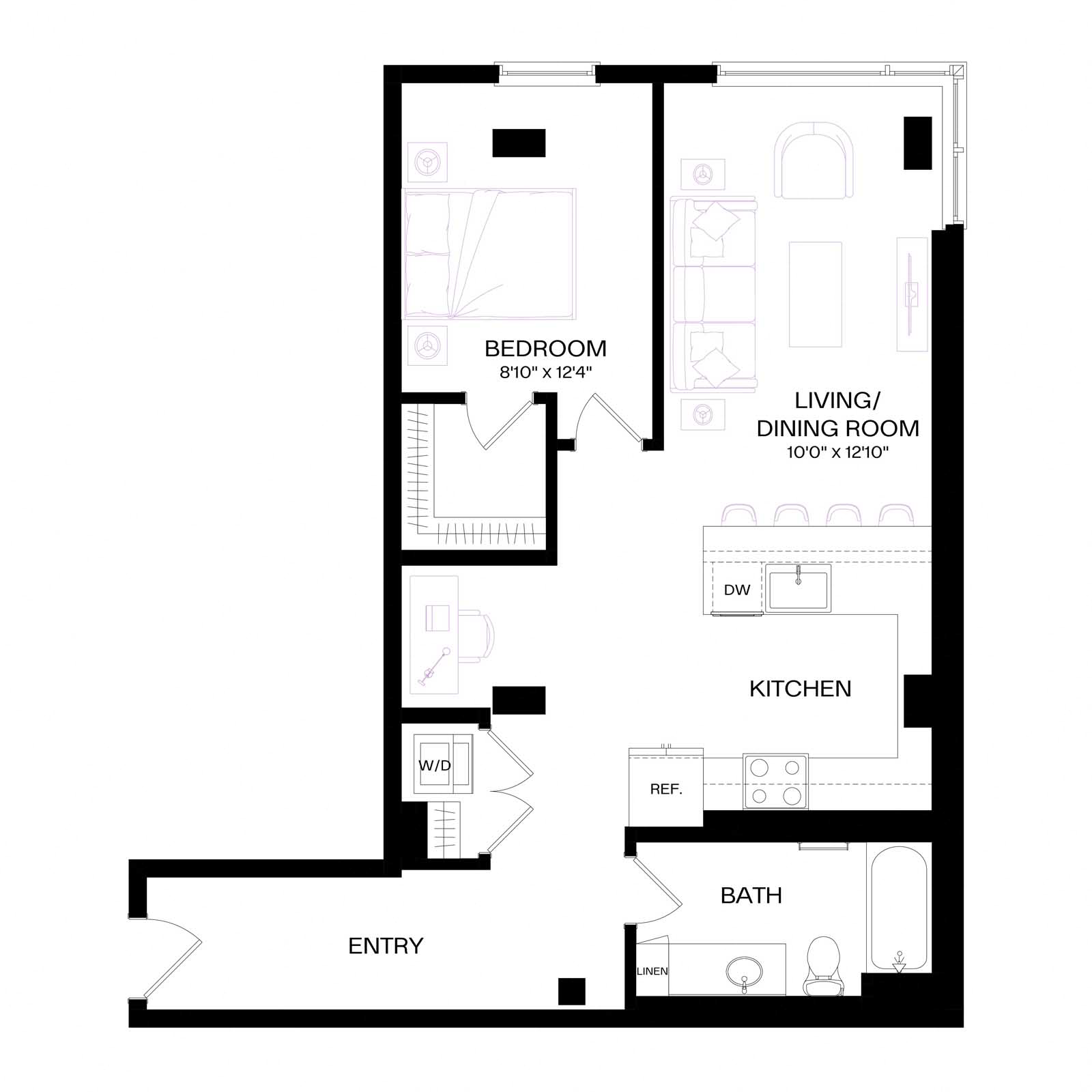 Floor plan layout diagram for A6
