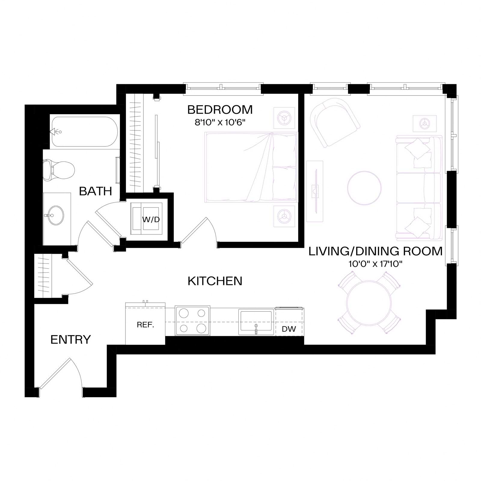Floor plan layout diagram for A7
