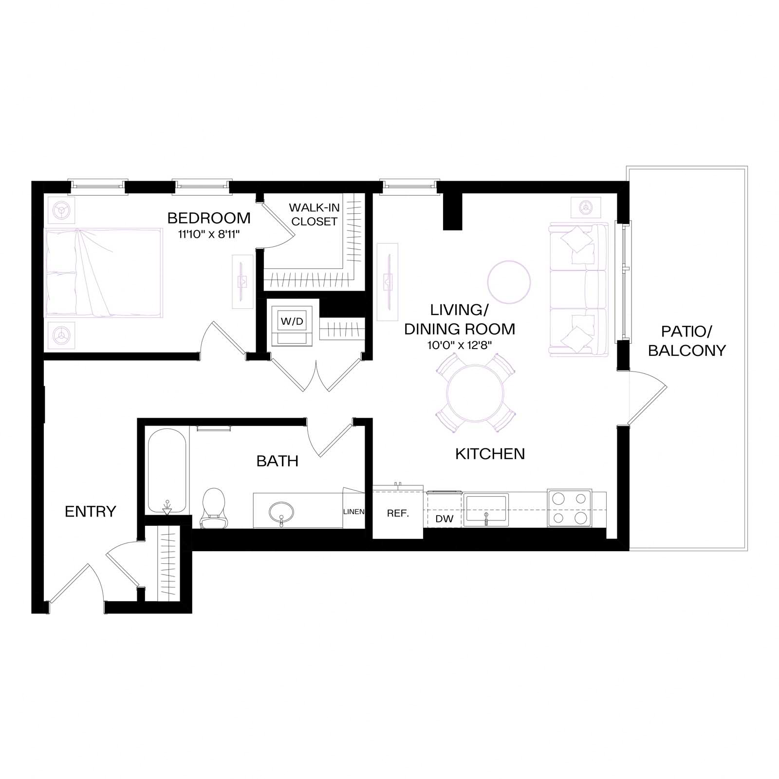 Floor plan layout diagram for A8