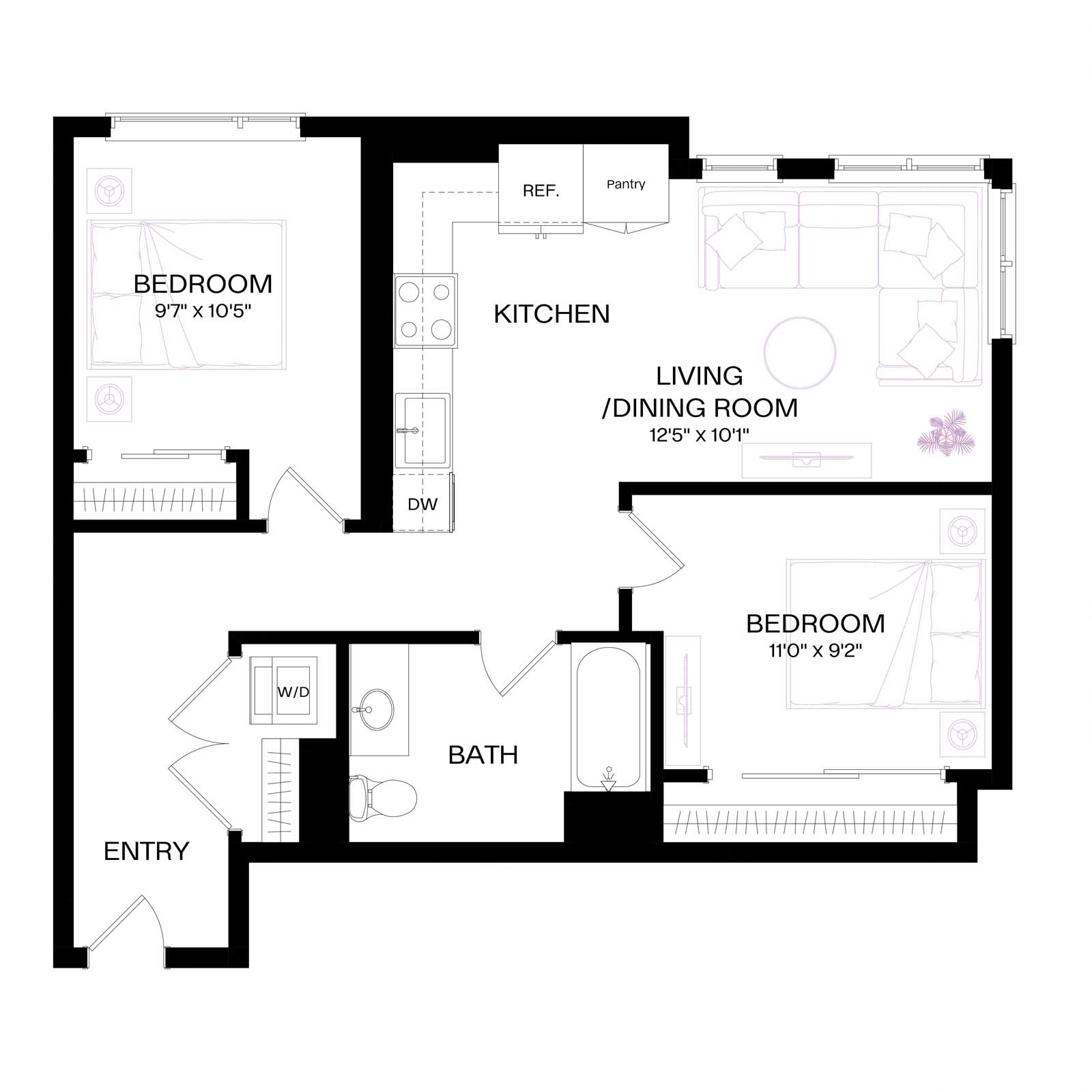 Floor plan layout diagram for B1