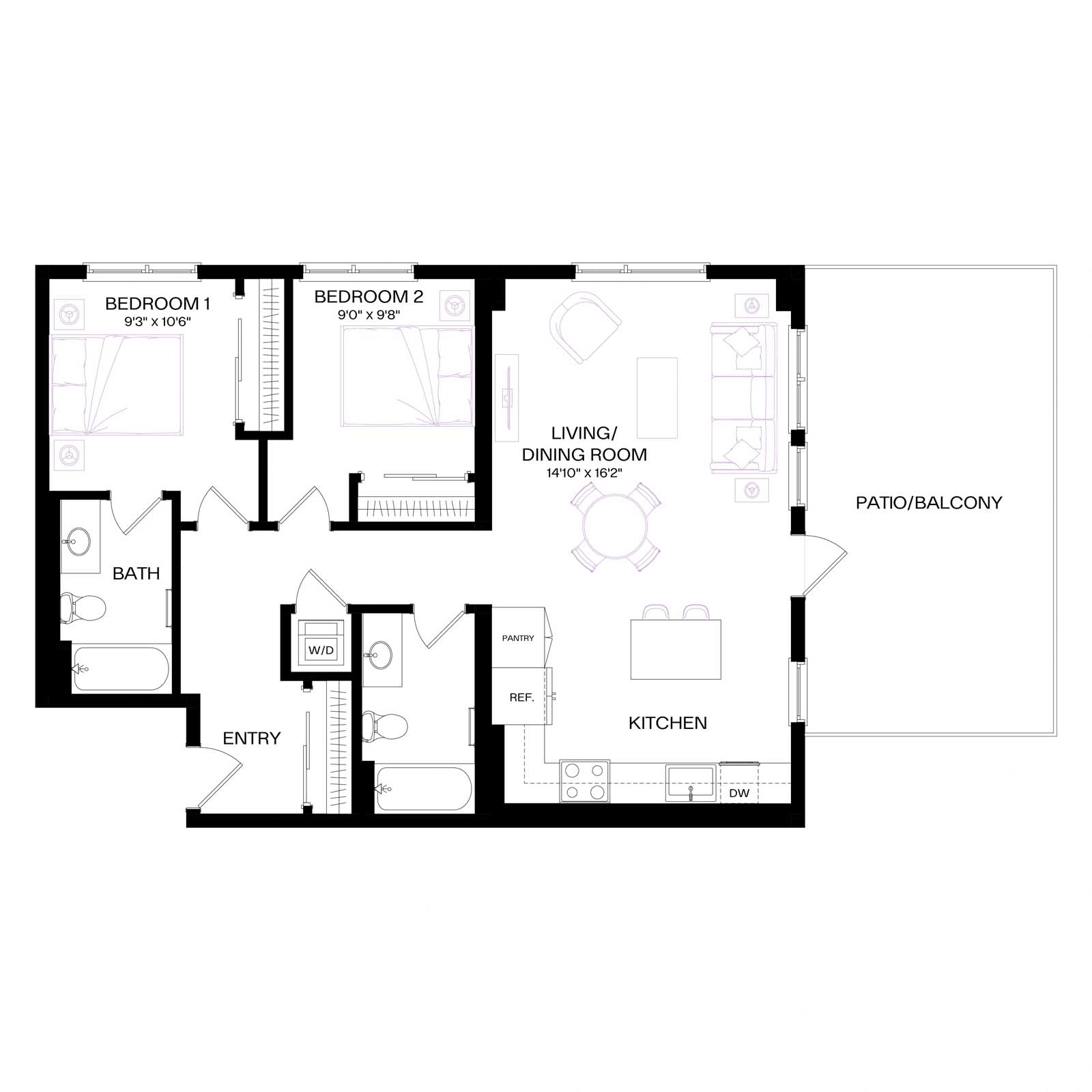 Floor plan layout diagram for B3