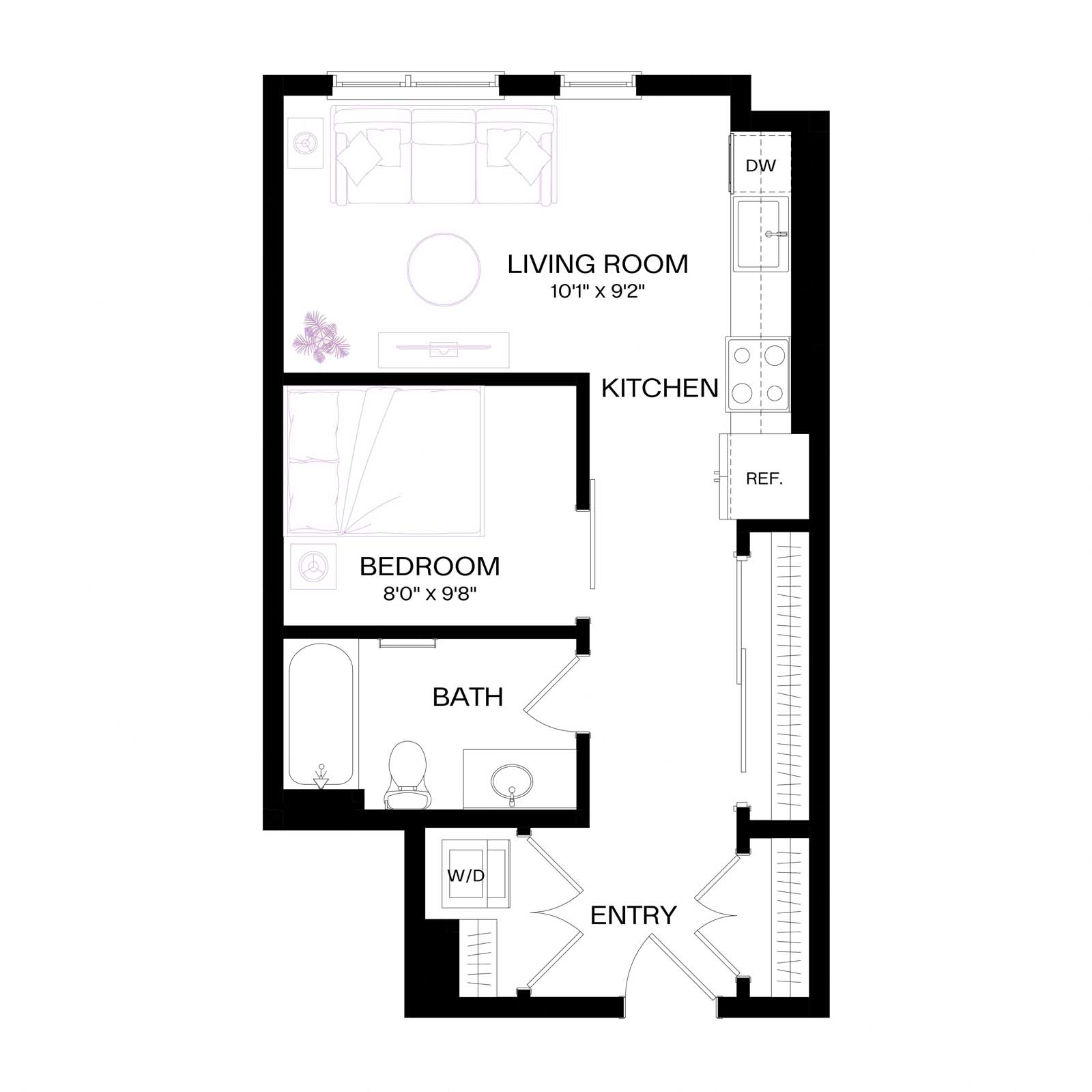 Floor plan layout diagram for U2