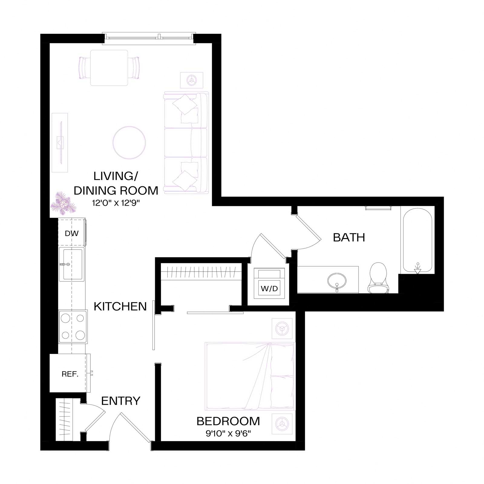 Floor plan layout diagram for U3