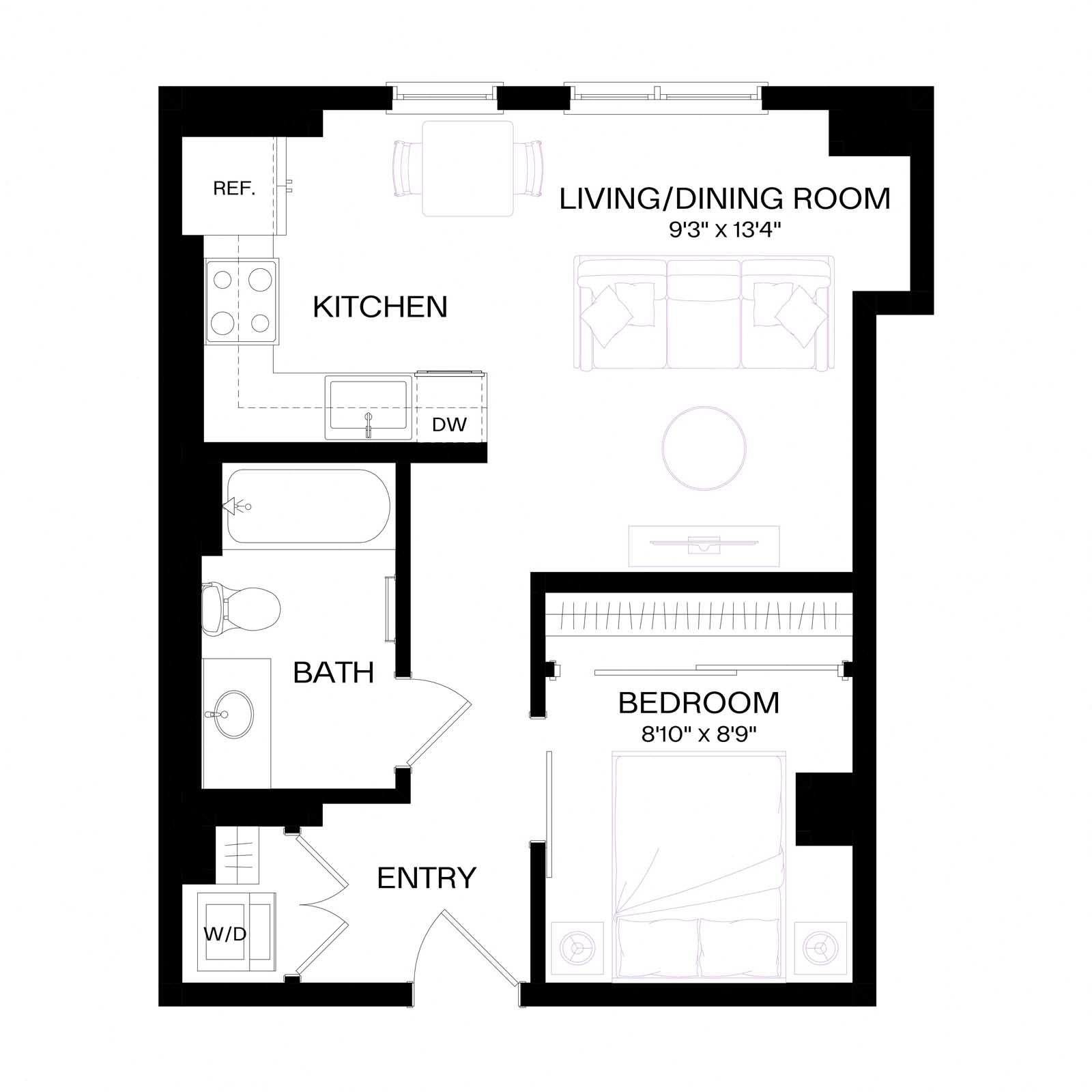 Floor plan layout diagram for U5