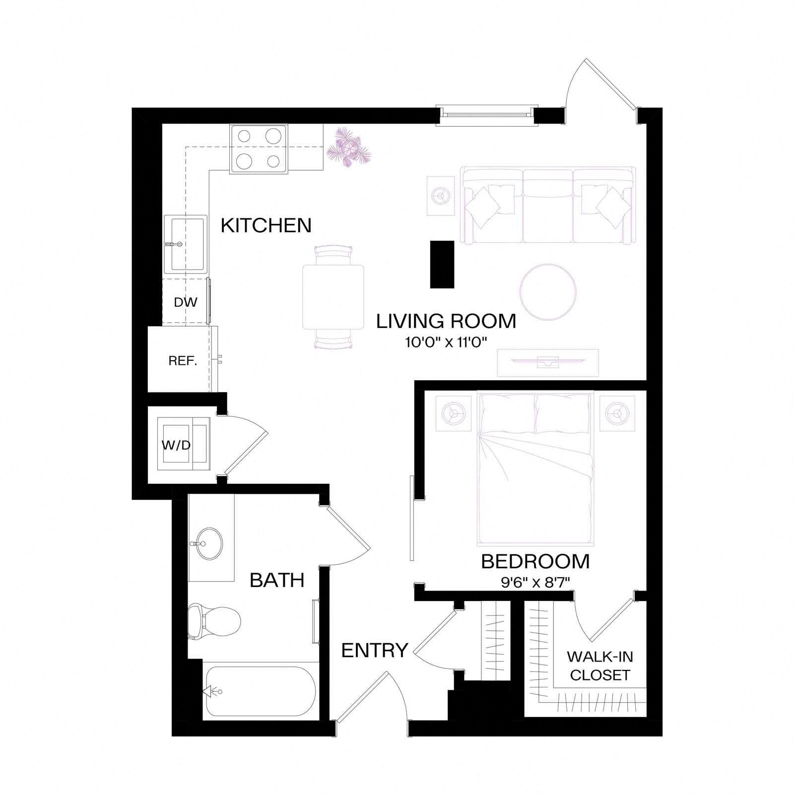 Floor plan layout diagram for U6