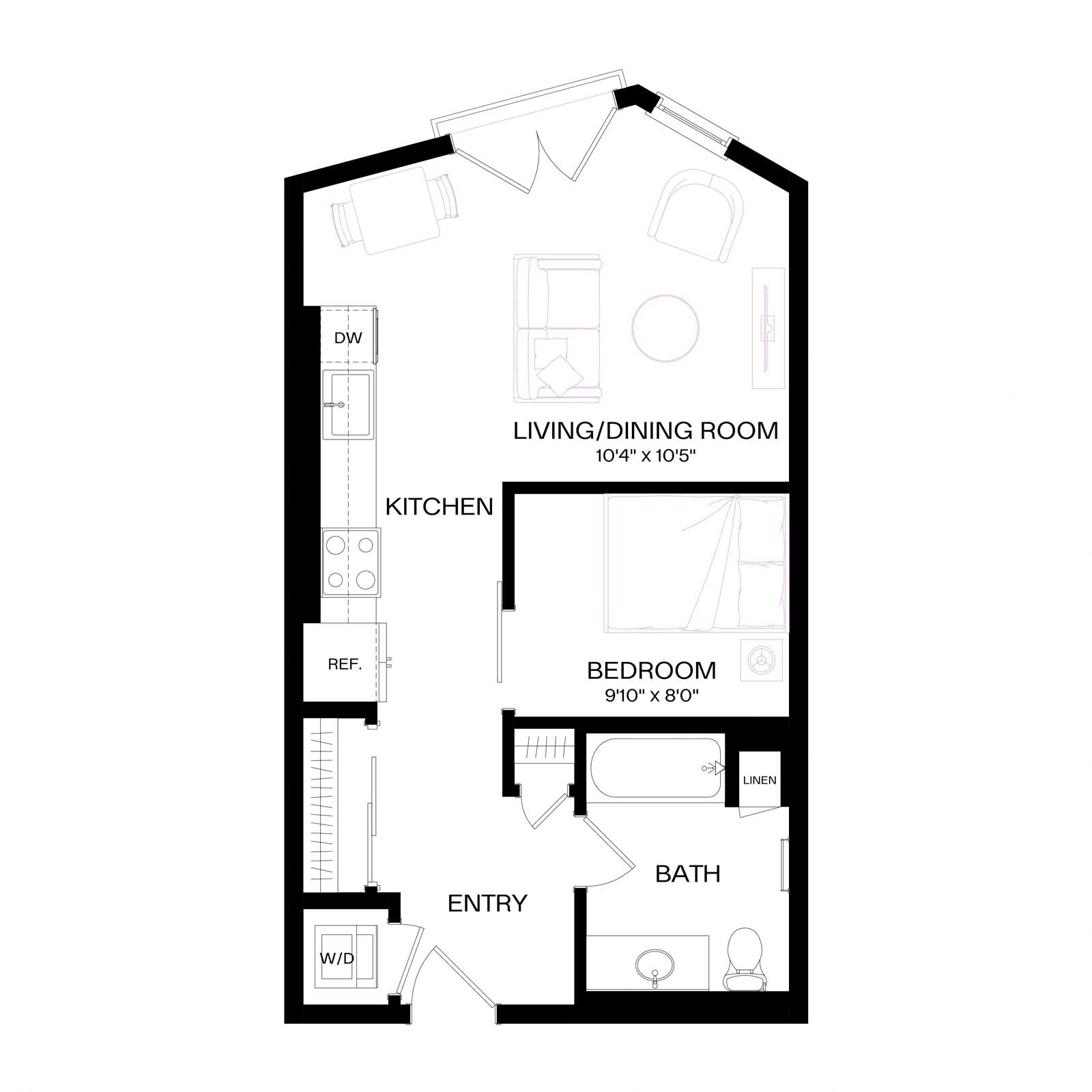 Floor plan layout diagram for U7