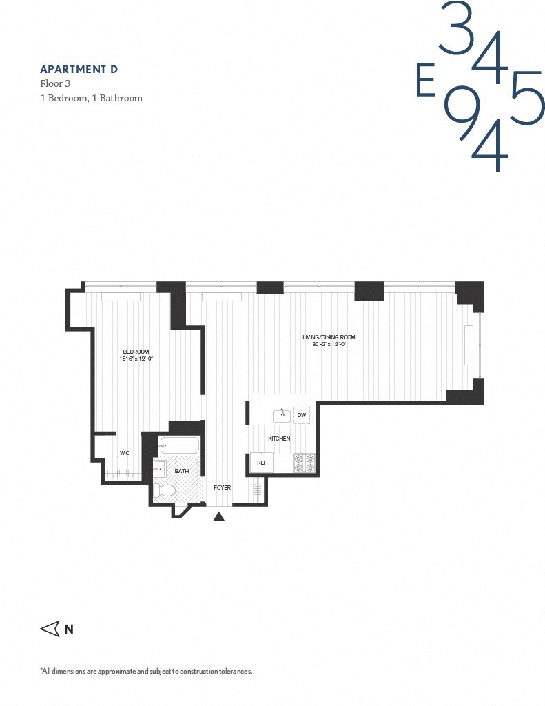 Floor plan layout diagram for D3