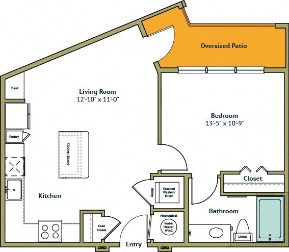 Floor plan layout diagram for E1-B