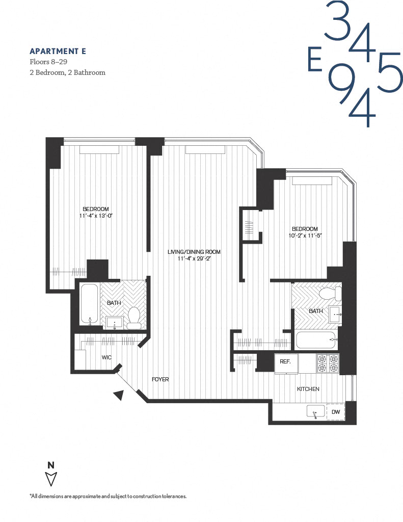 Floor plan layout diagram for E8-29