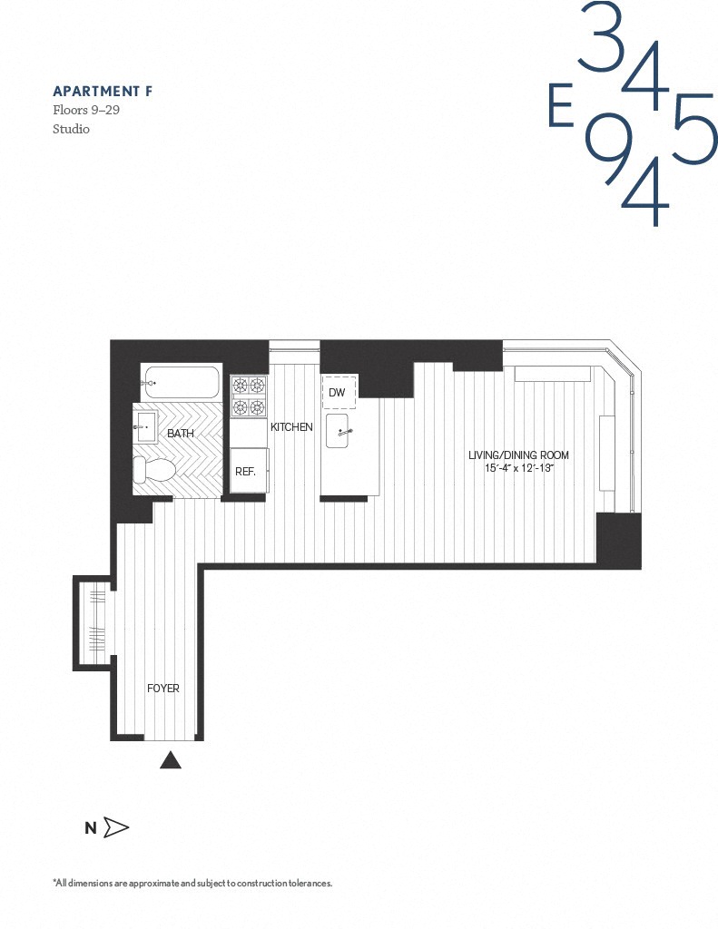 Floor plan layout diagram for F9-29