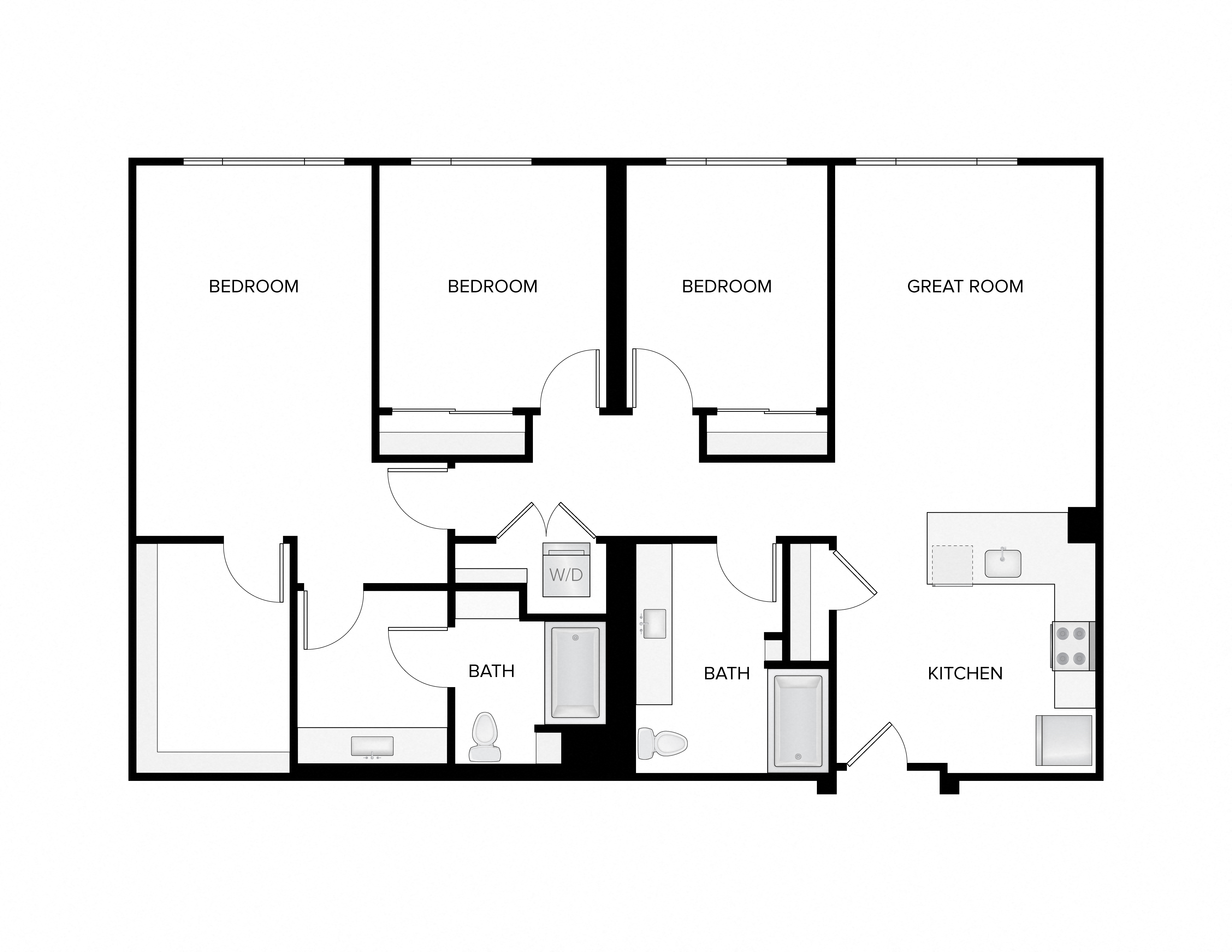Floor plan layout diagram for The Fallon Deluxe Variation