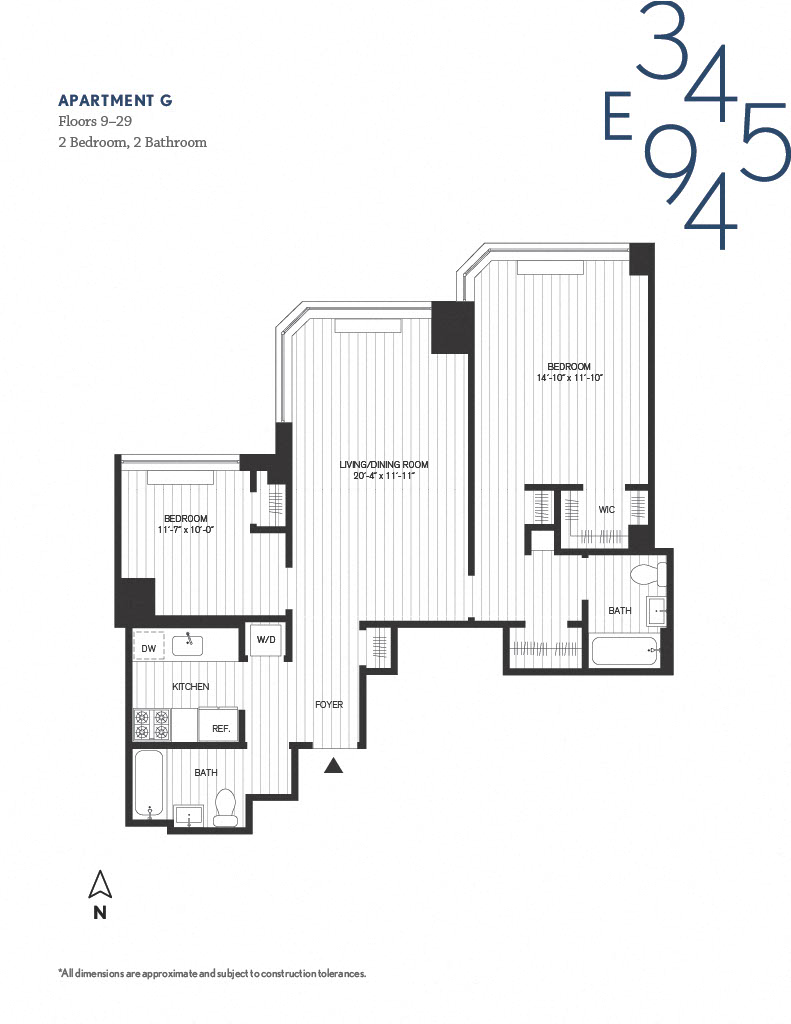 Floor plan layout diagram for G9-29