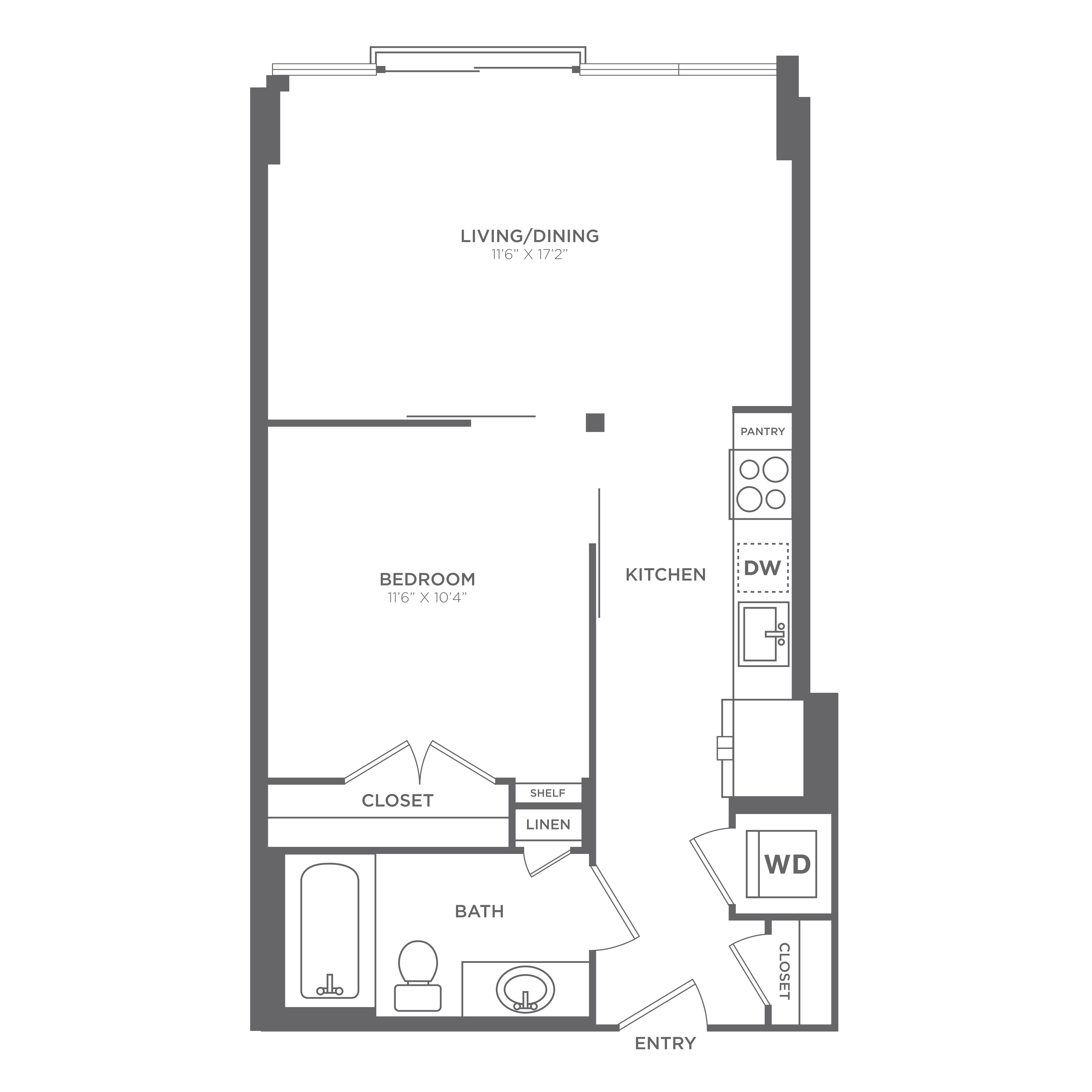 Floor plan layout diagram for AU7