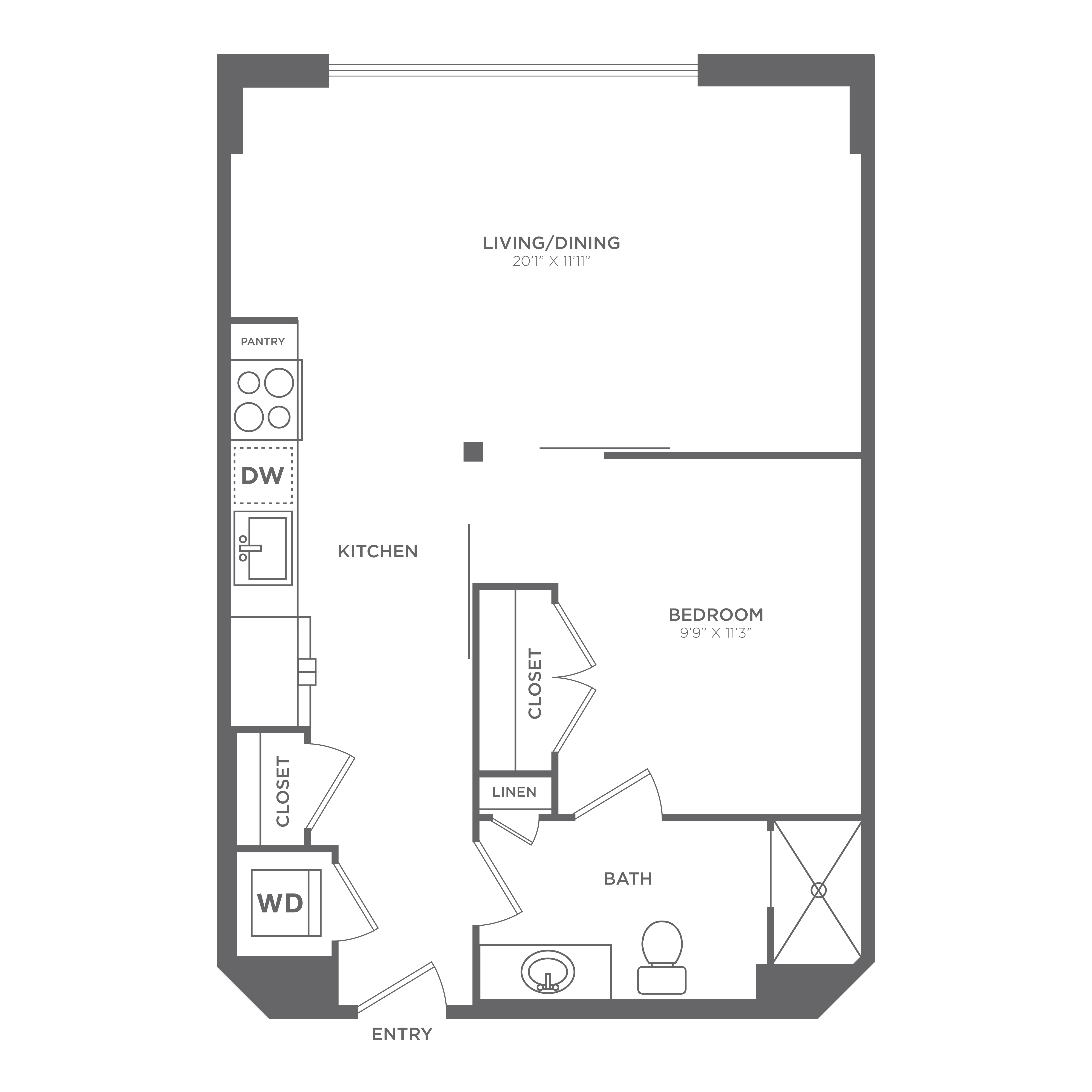 Floor plan layout diagram for AU3