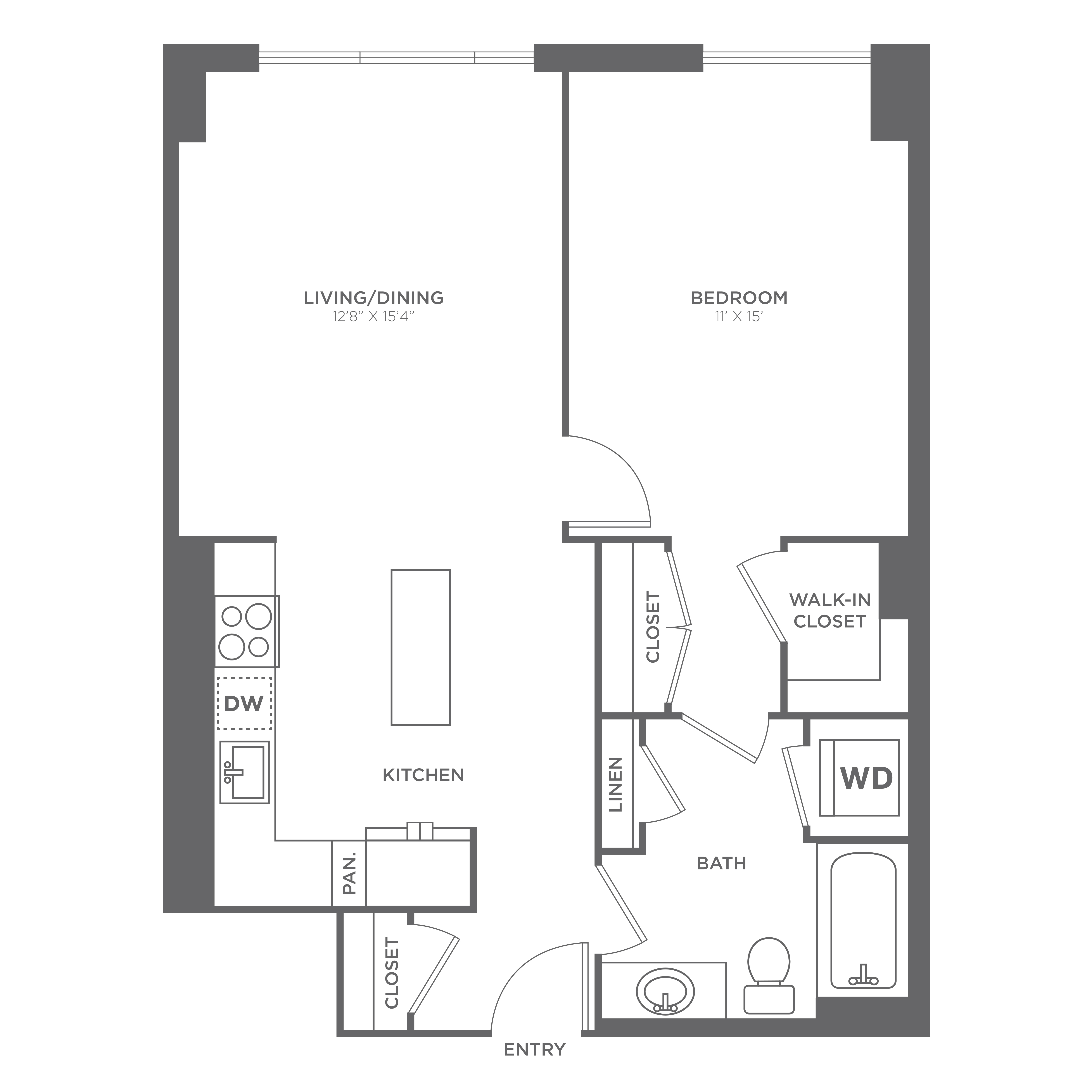 Floor plan layout diagram for A1