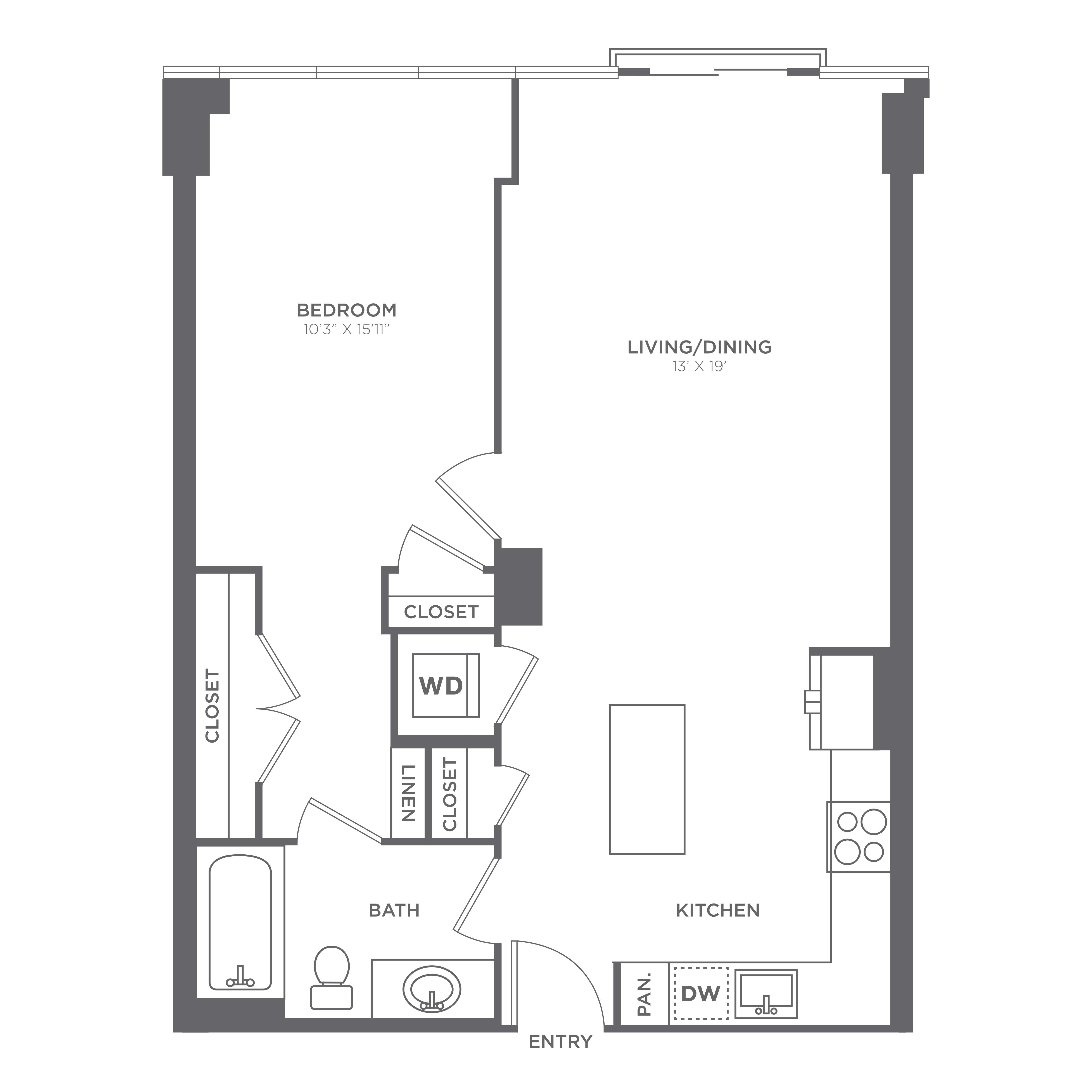 Floor plan layout diagram for A2