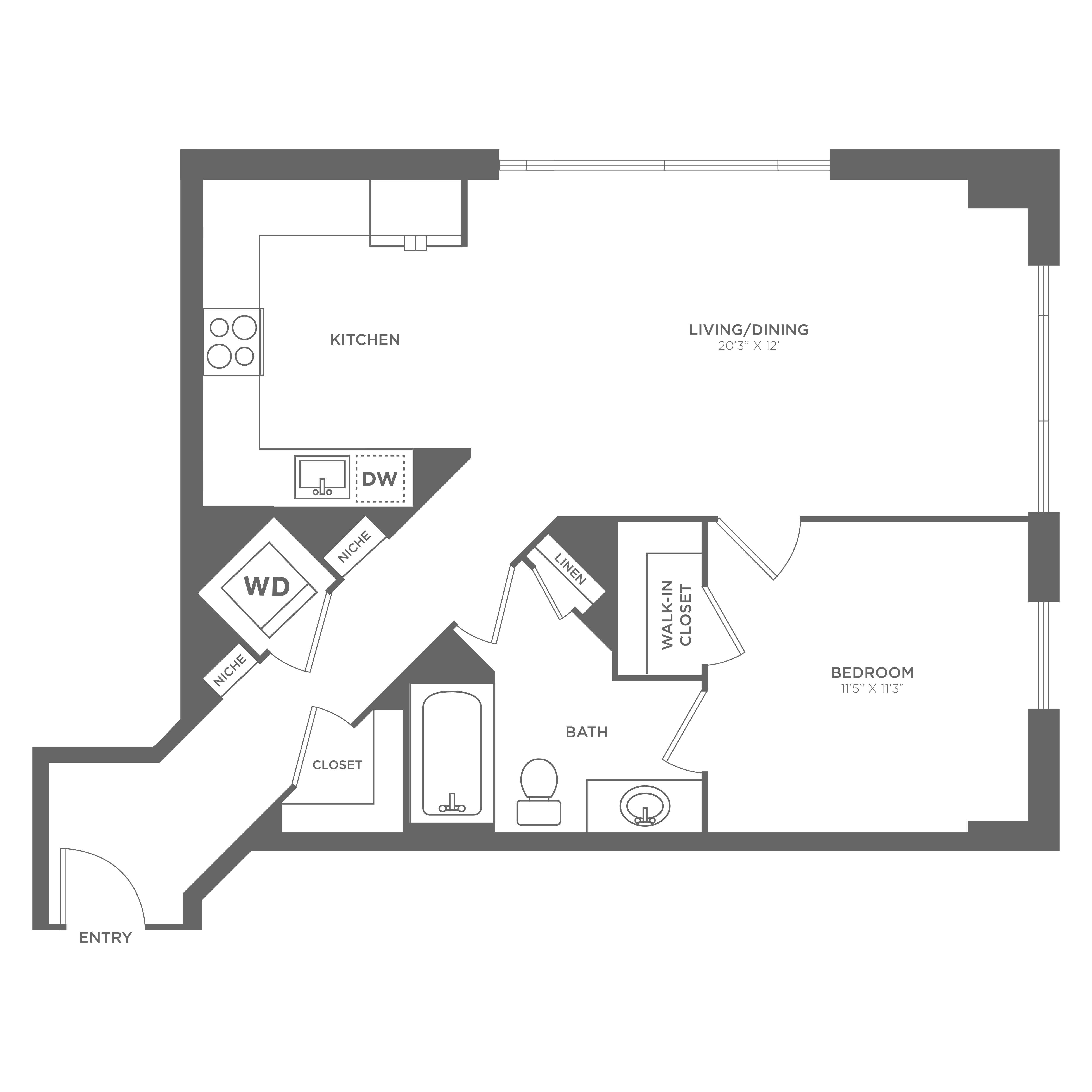 Floor plan layout diagram for A3