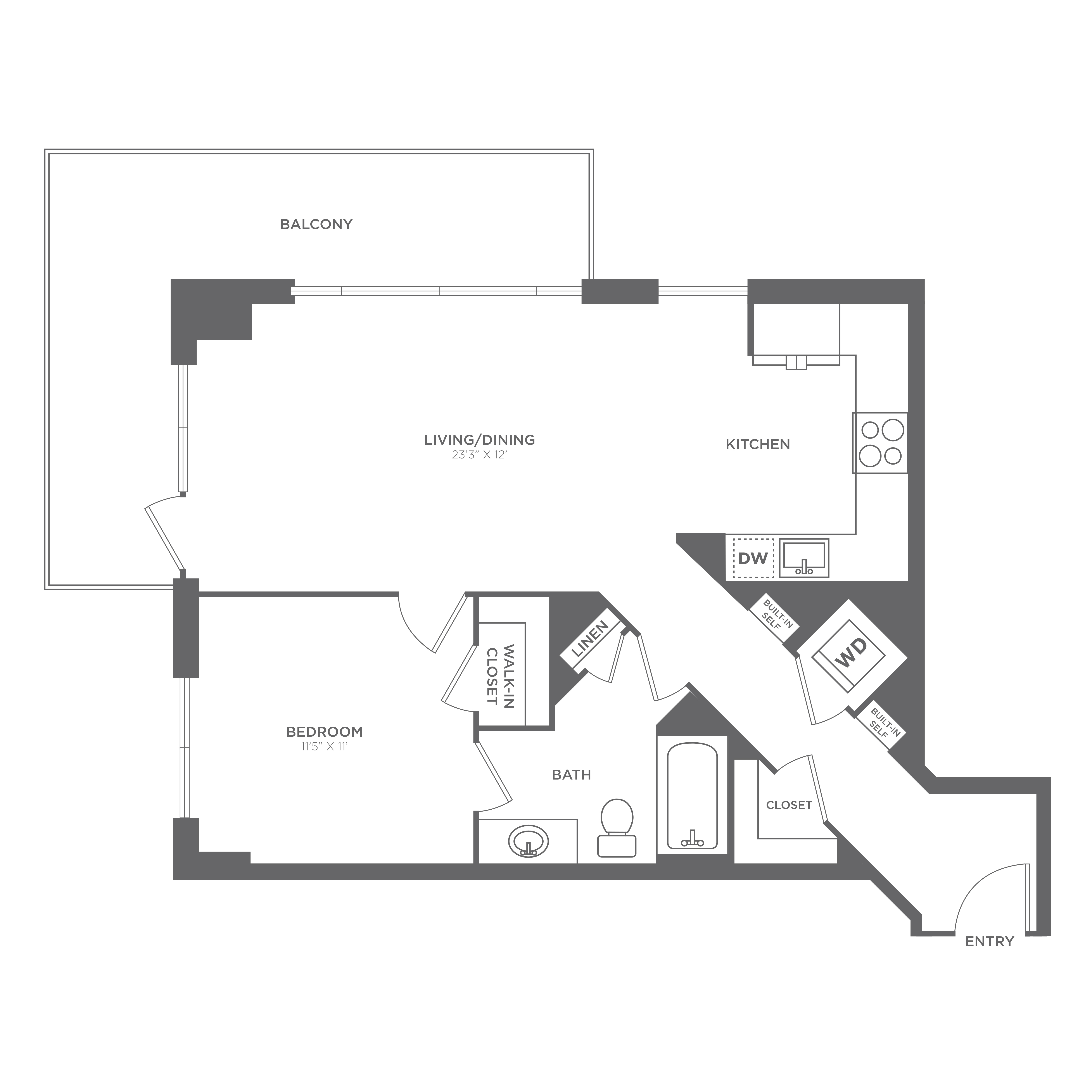 Floor plan layout diagram for A7-R