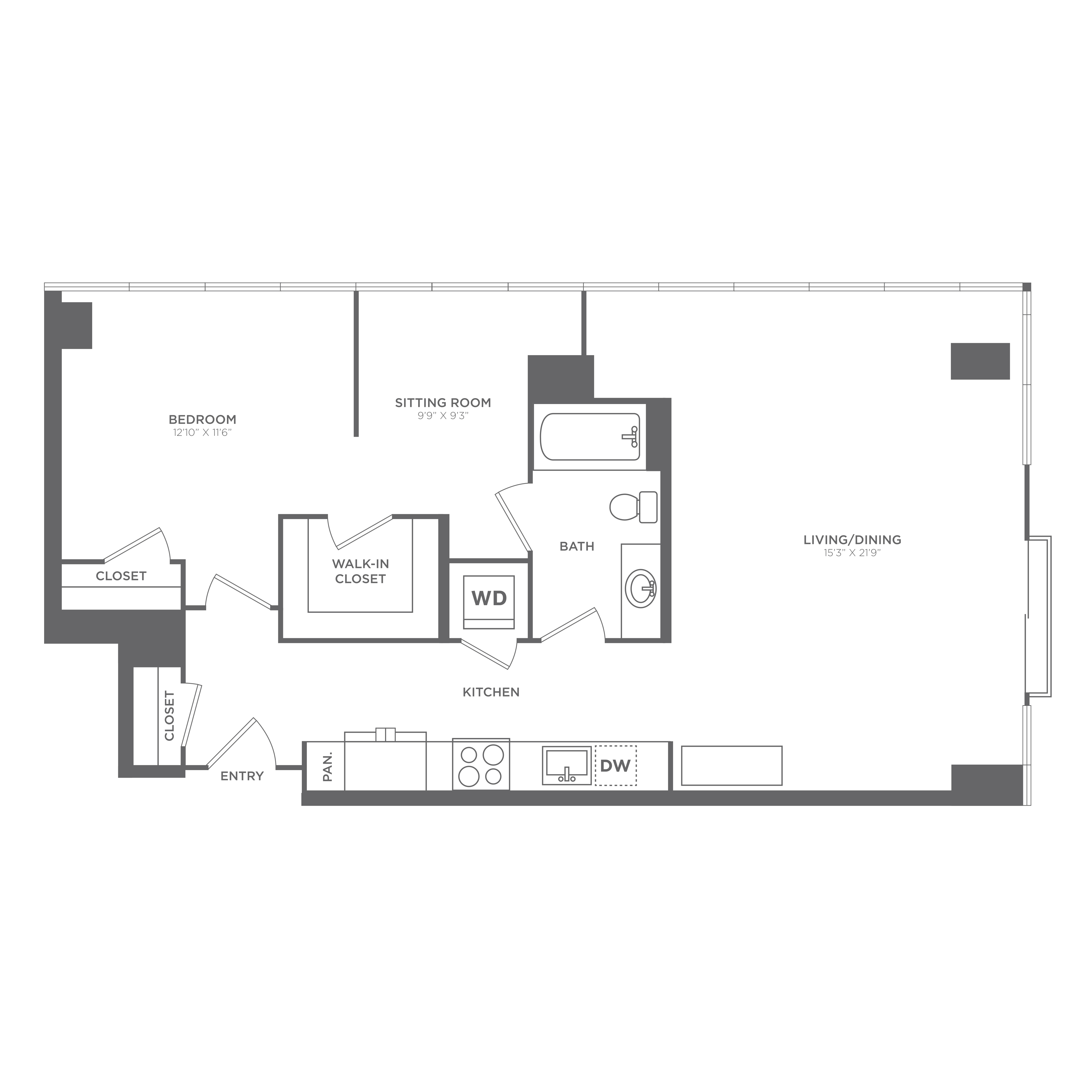 Floor plan layout diagram for A5-R