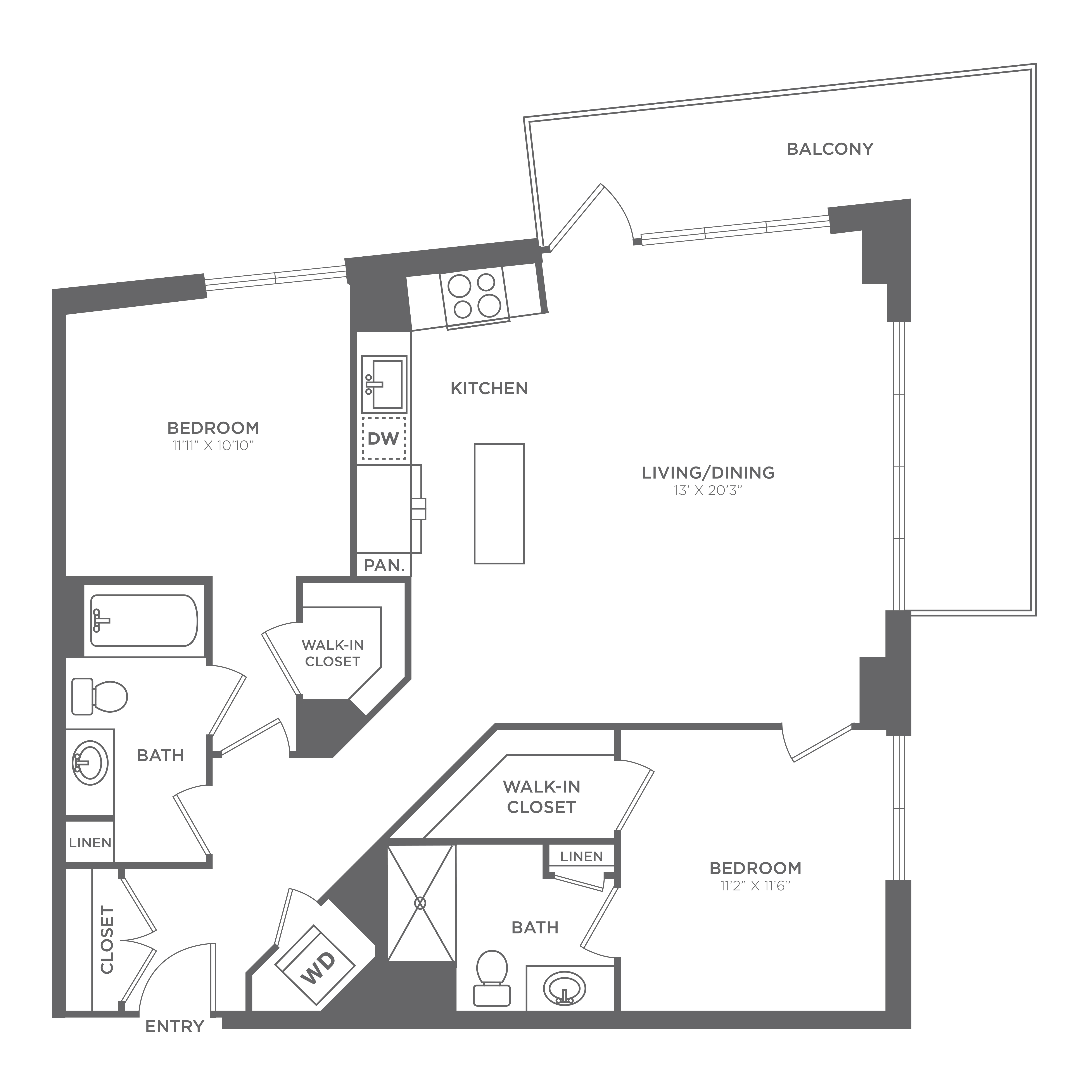 Floor plan layout diagram for B3-R