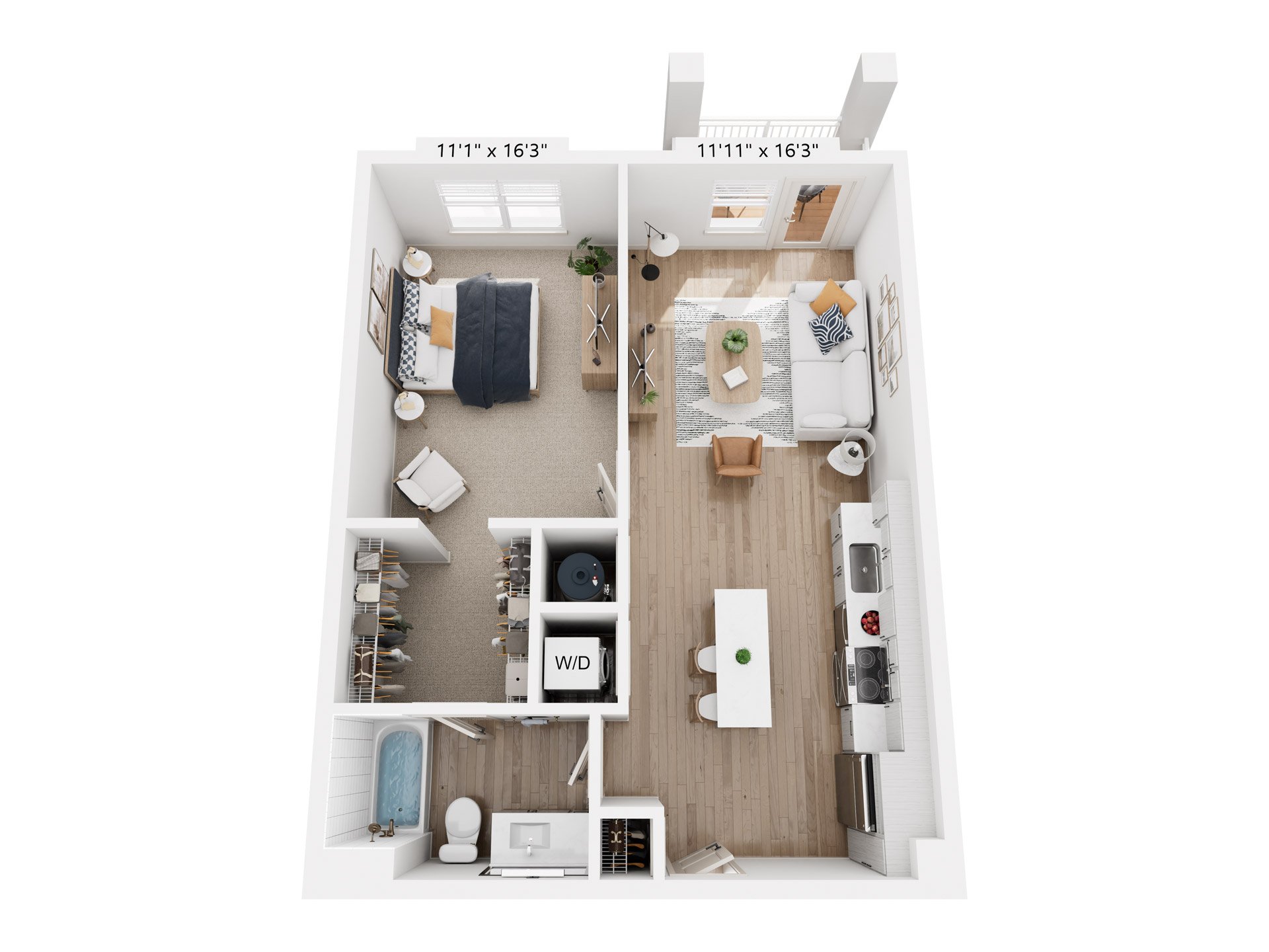 Floor plan layout diagram for A