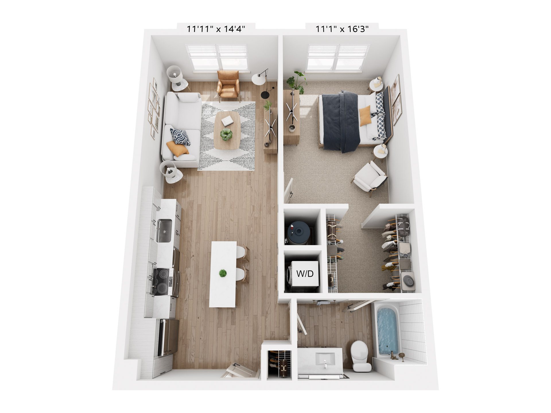 Floor plan layout diagram for A4