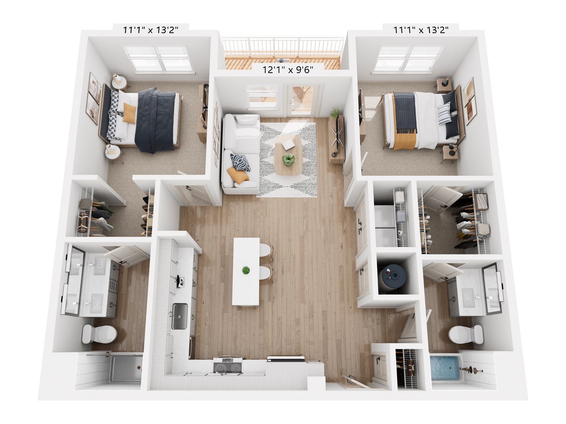 Floor plan layout diagram for B