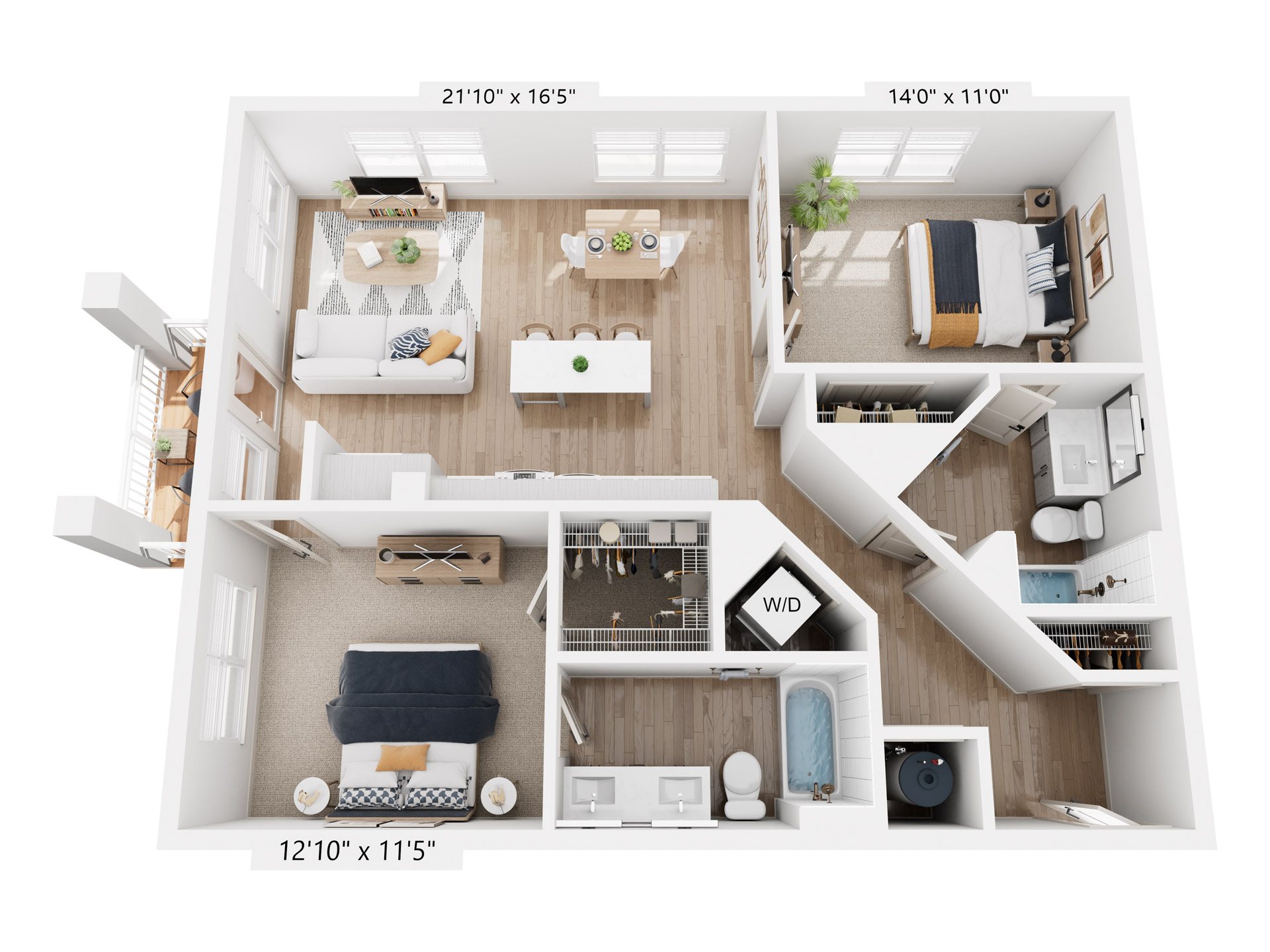 Floor plan layout diagram for B2