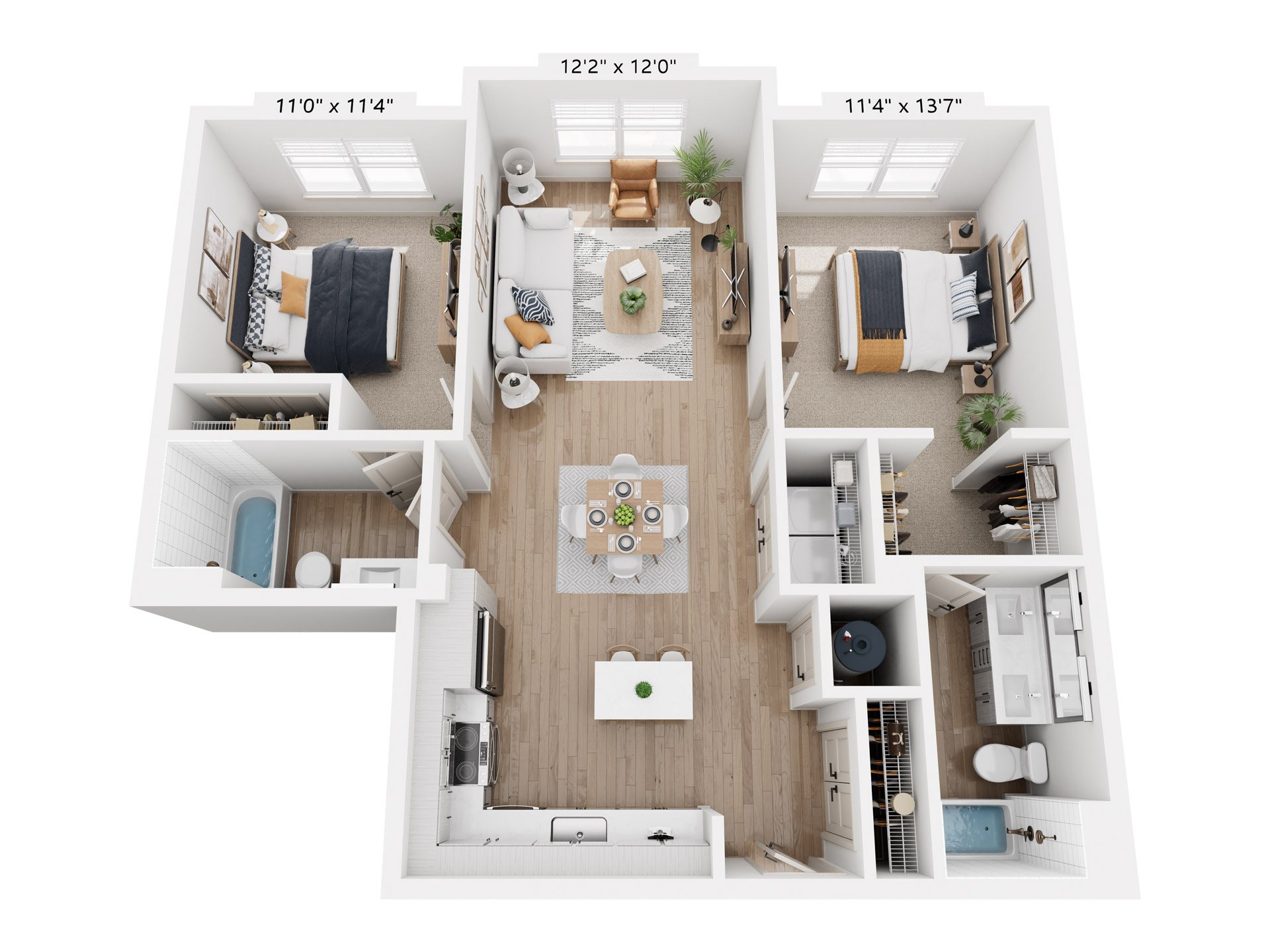 Floor plan layout diagram for B7