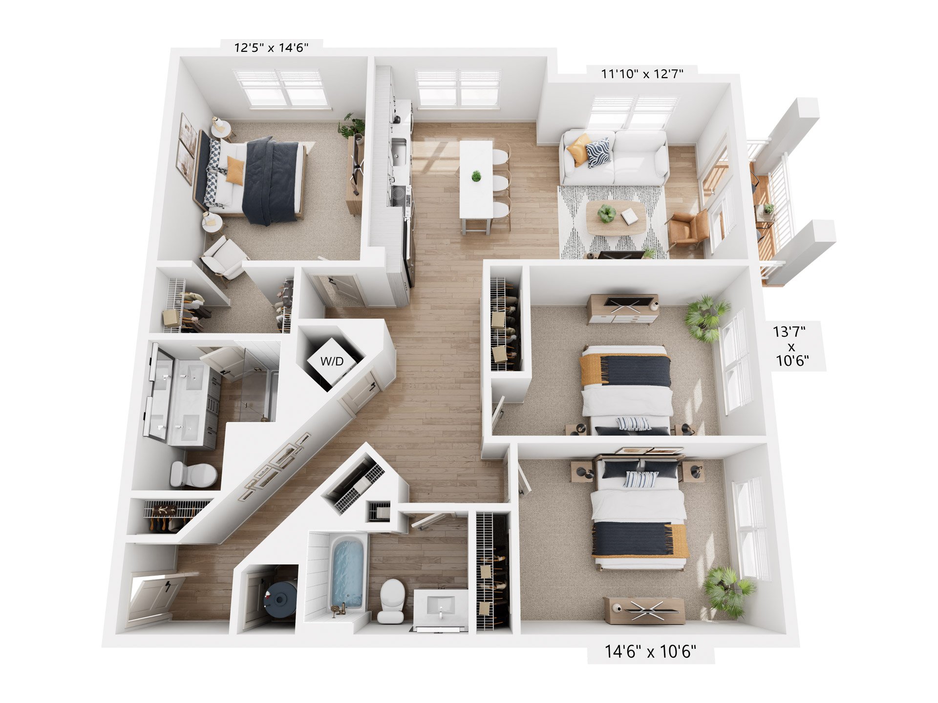 Floor plan layout diagram for C